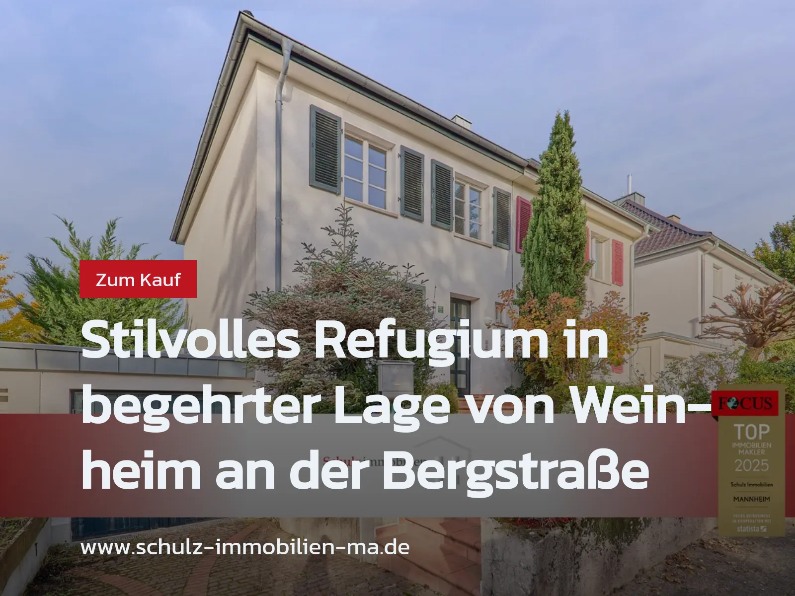 Neu im Angebot: Stilvolles Refugium in begehrter Lage von Weinheim an der Bergstraße