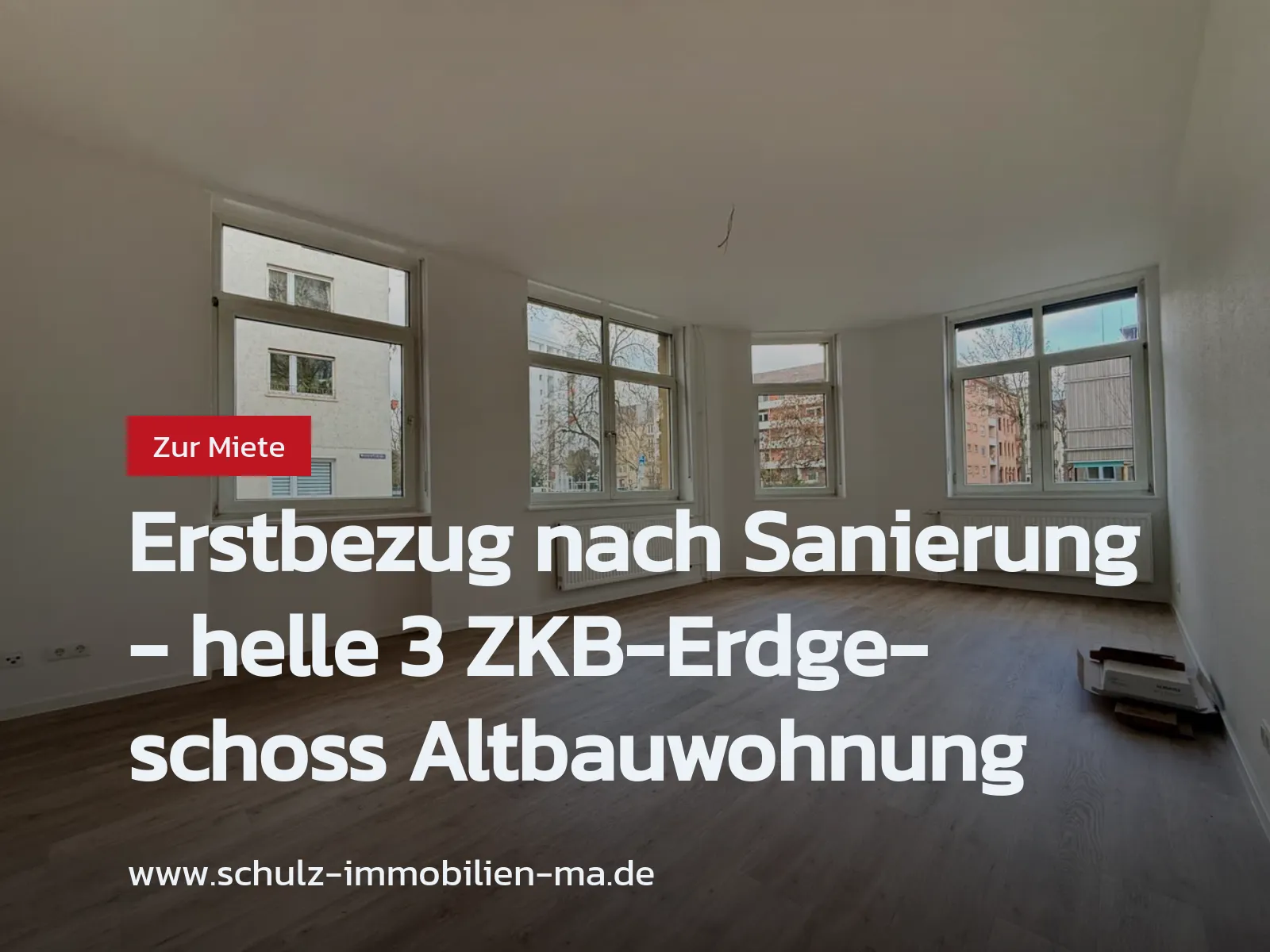 Neu im Angebot: Erstbezug nach Sanierung – helle  3 ZKB-Erdgeschoss Altbauwohnung