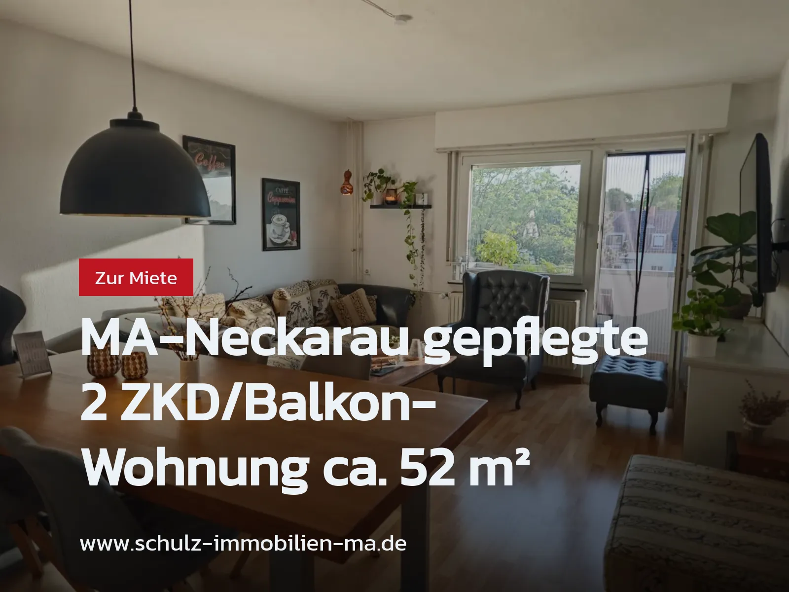 Neu im Angebot: MA-Neckarau  gepflegte 2 ZKD/Balkon-Wohnung ca. 52 m²