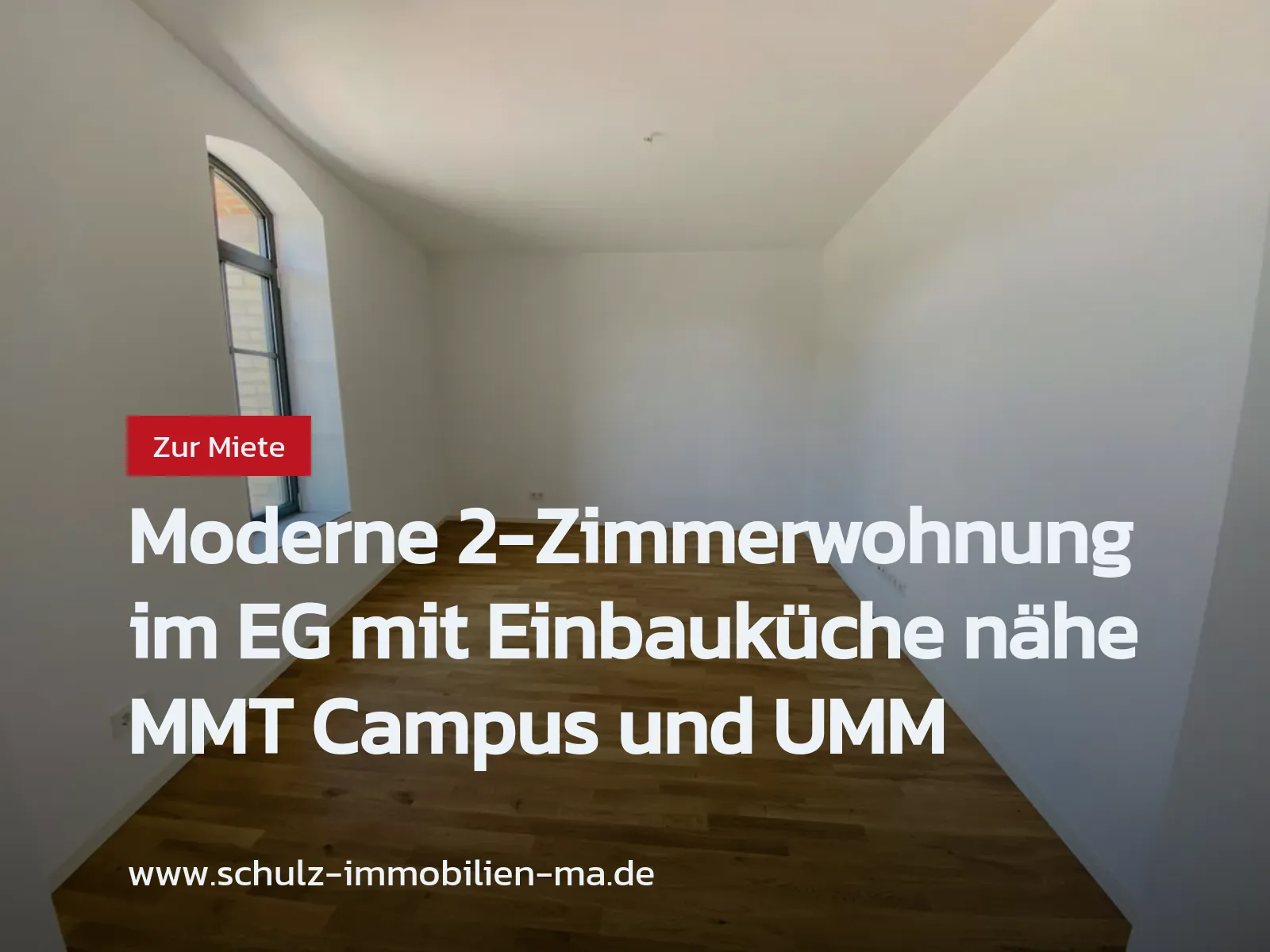 Neu im Angebot: Moderne 2-Zimmerwohnung im EG mit Einbauküche nähe MMT Campus und UMM