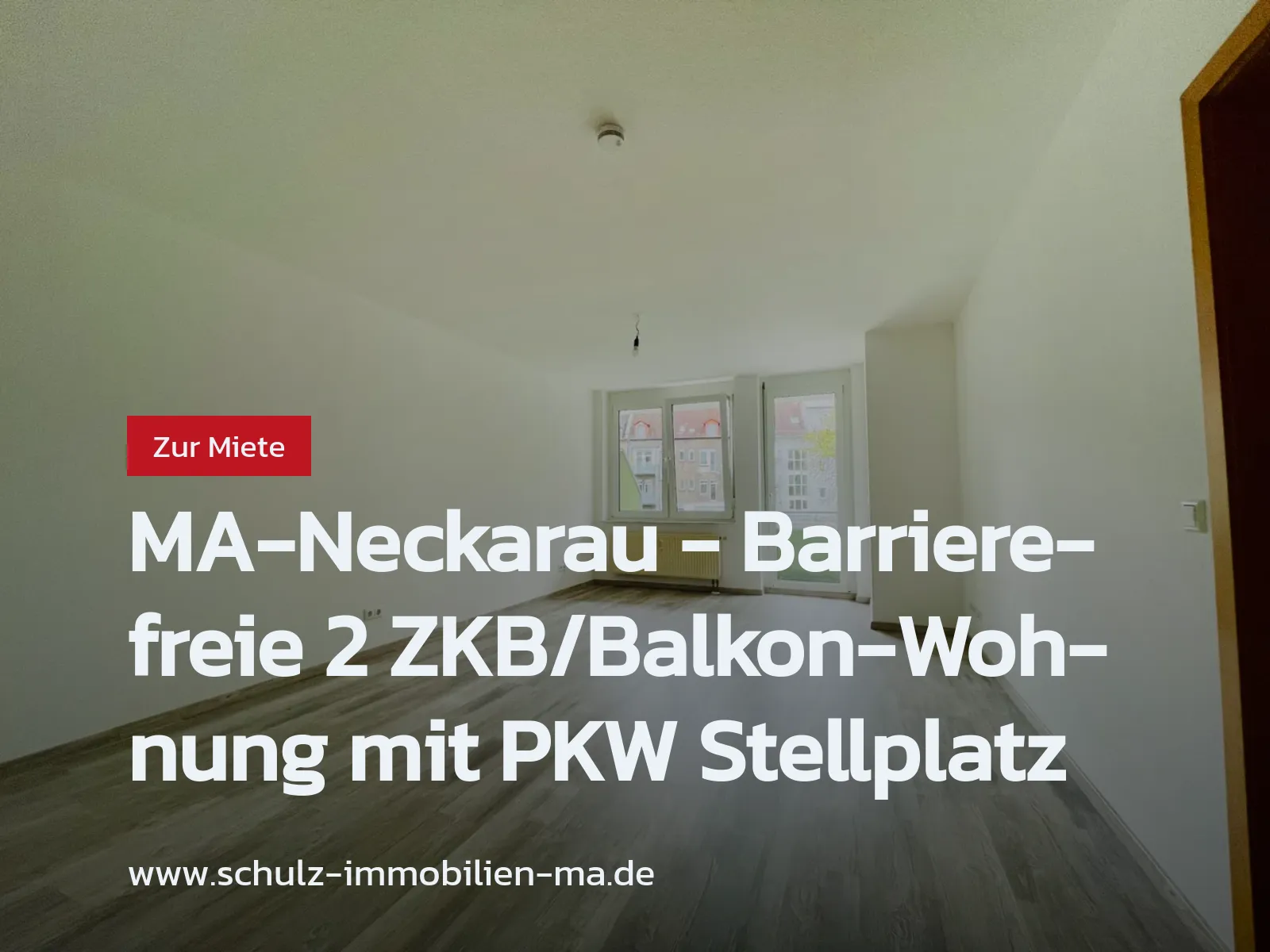 Neu im Angebot: MA-Neckarau – Barrierefreie 2 ZKB/Balkon-Wohnung mit PKW Stellplatz