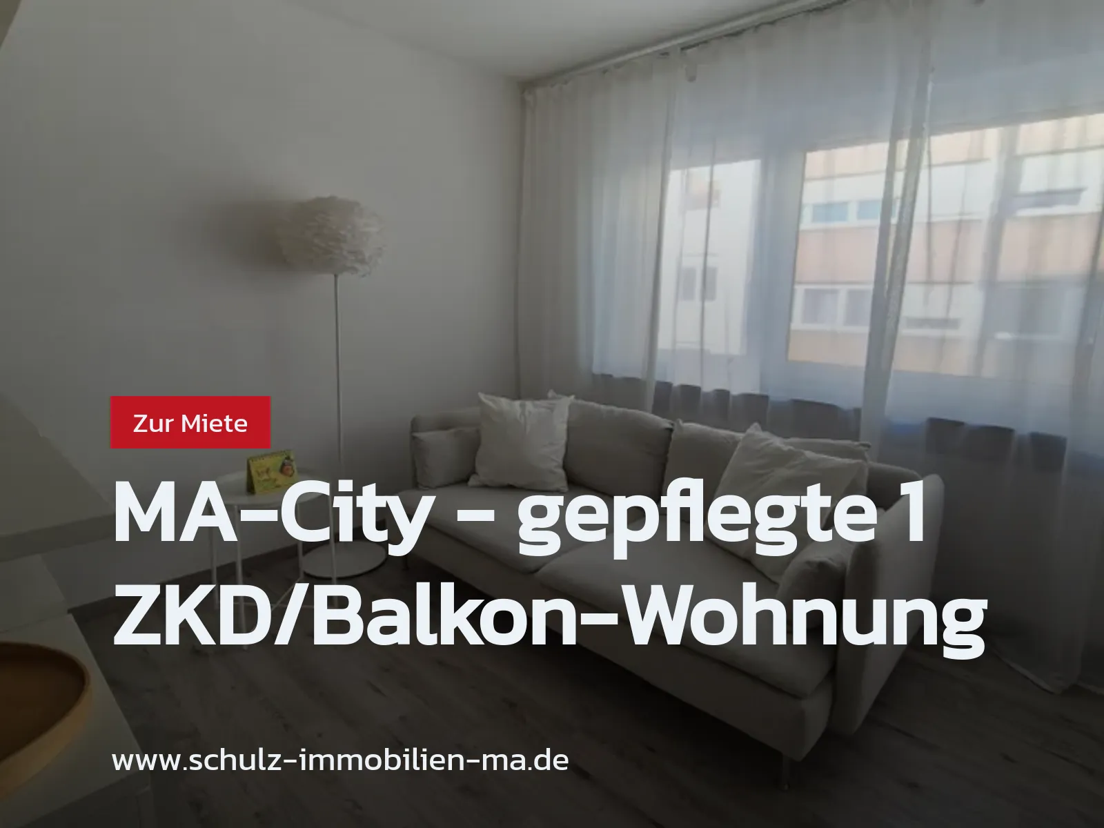 Neu im Angebot: MA-City – gepflegte 1 ZKD/Balkon-Wohnung