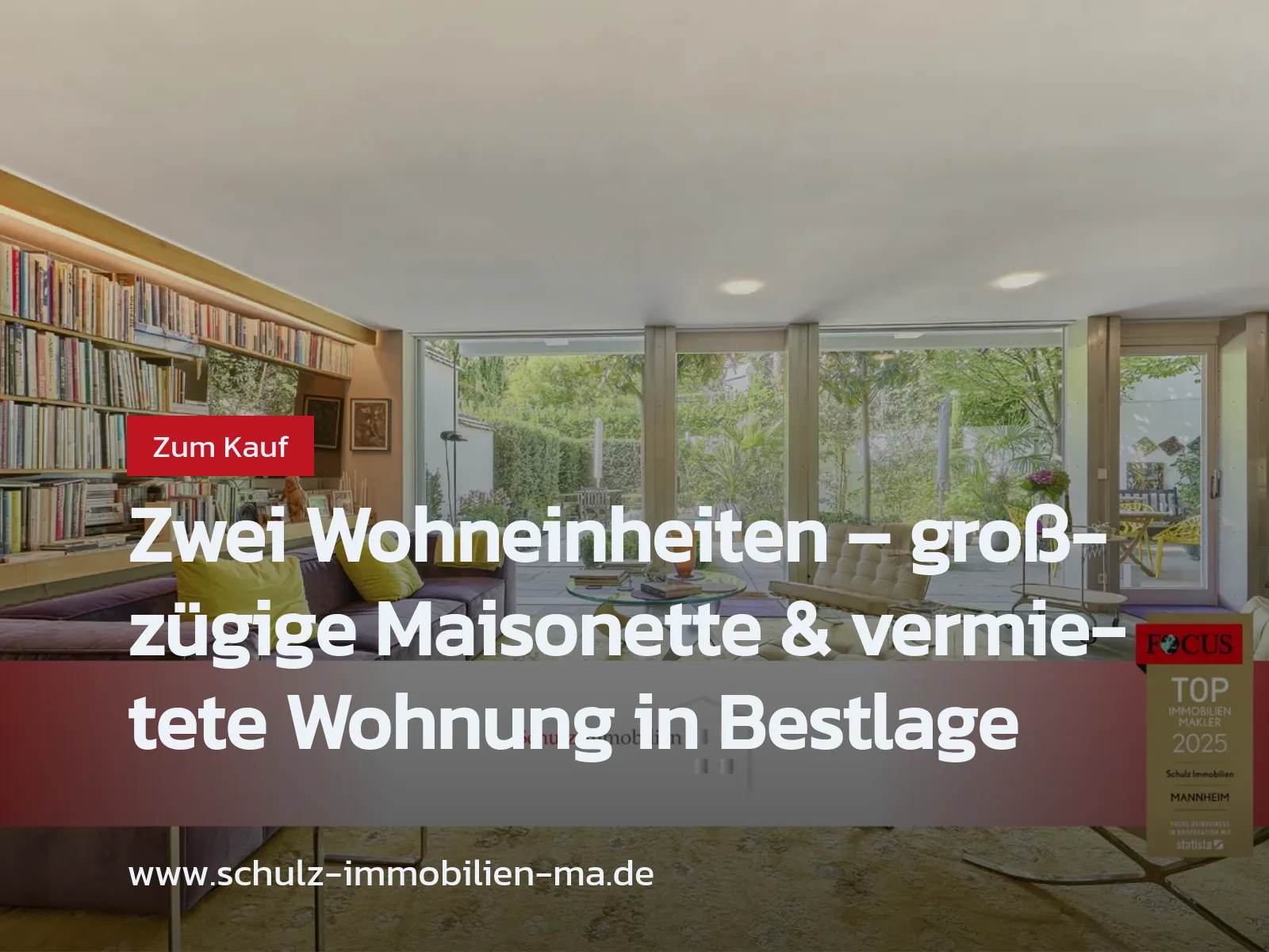 Neu im Angebot: Zwei Wohneinheiten – großzügige Maisonette & vermietete Wohnung in Bestlage