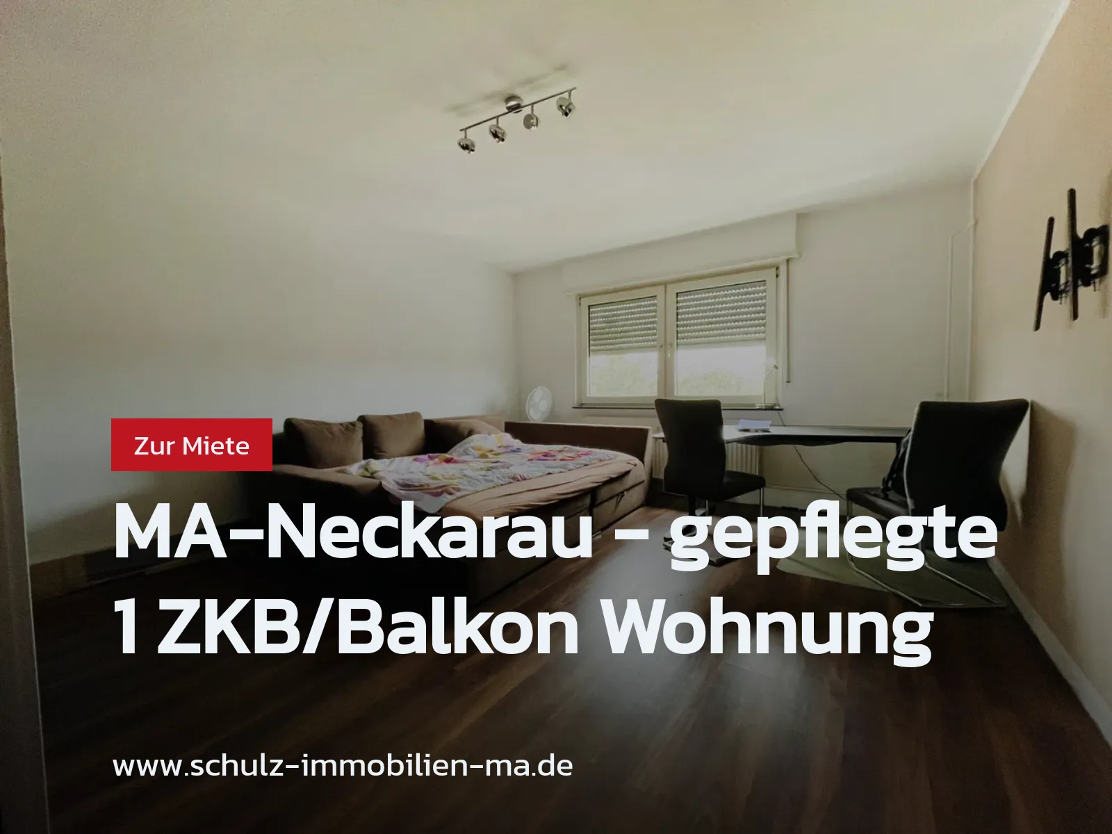 Neu im Angebot: MA-Neckarau – gepflegte 1 ZKB/Balkon Wohnung