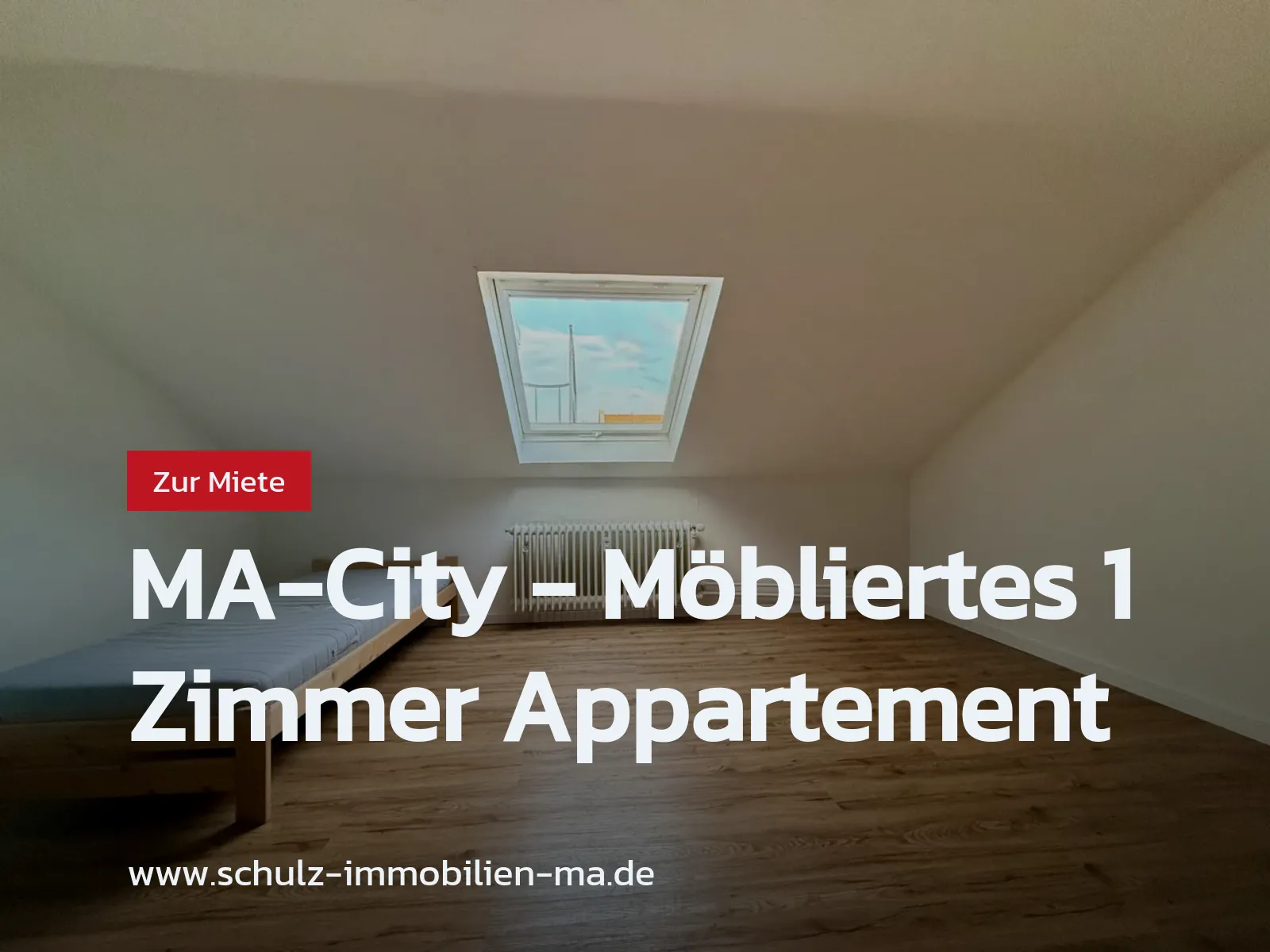Neu im Angebot: MA-City – Möbliertes 1 Zimmer Appartement