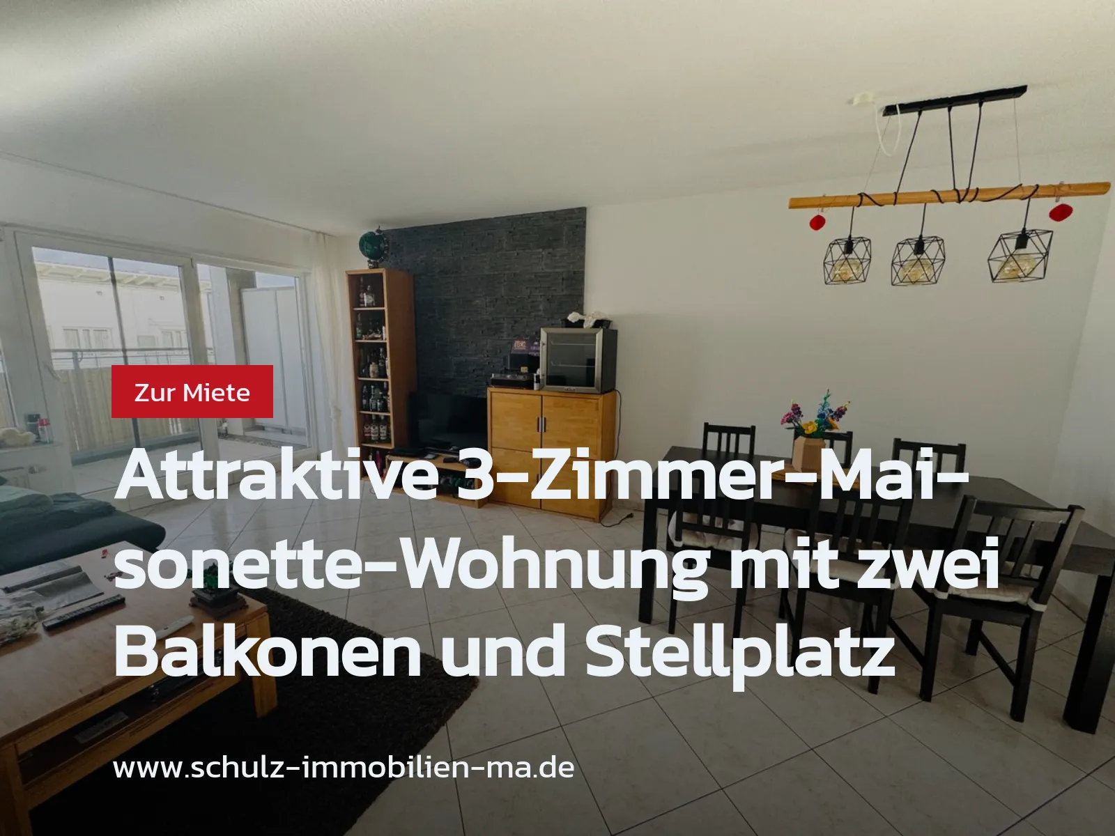 Neu im Angebot: Attraktive 3-Zimmer-Maisonette-Wohnung mit zwei Balkonen und Stellplatz