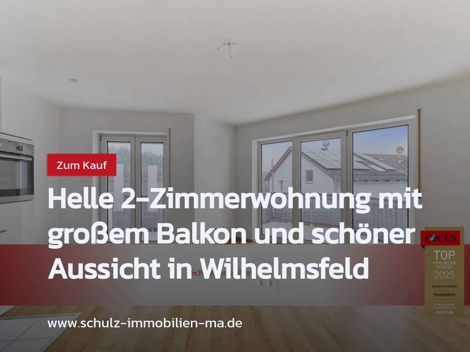 Neu im Angebot: Helle 2-Zimmerwohnung mit großem Balkon und schöner Aussicht in Wilhelmsfeld