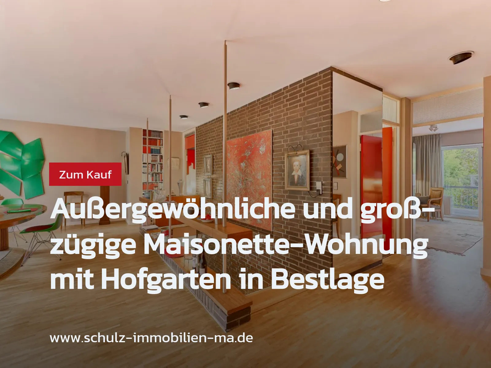 Neu im Angebot: Außergewöhnliche und großzügige Maisonette-Wohnung mit Hofgarten in Bestlage