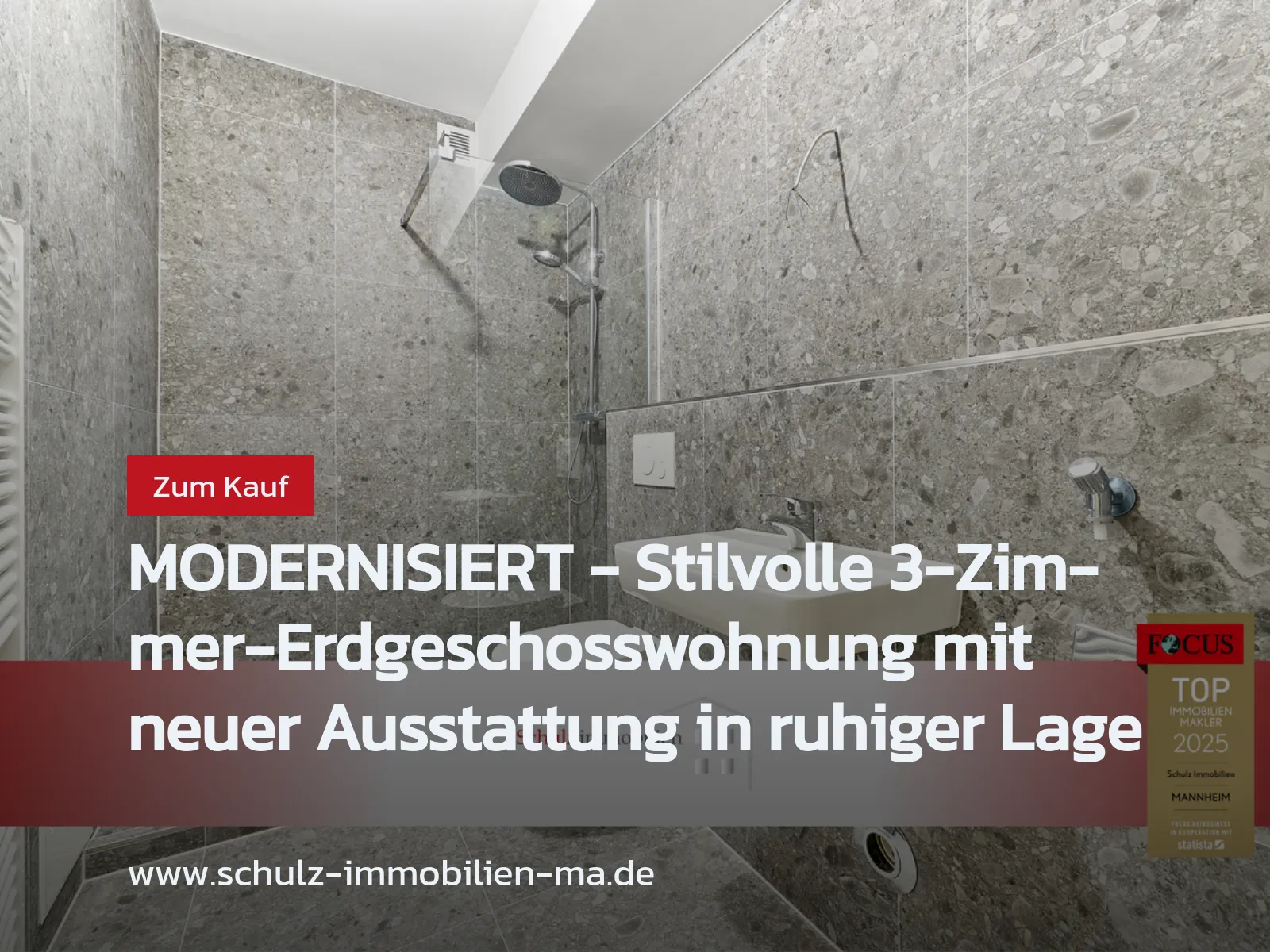 Neu im Angebot: MODERNISIERT – Stilvolle 3-Zimmer-Erdgeschosswohnung mit neuer Ausstattung in ruhiger Lage