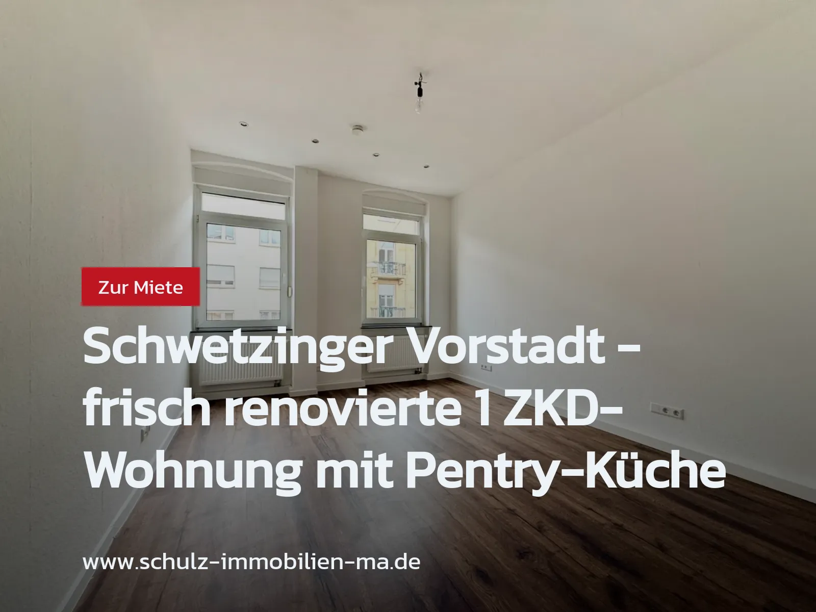 Neu im Angebot: Schwetzinger Vorstadt – frisch renovierte 1 ZKD-Wohnung mit Pentry-Küche