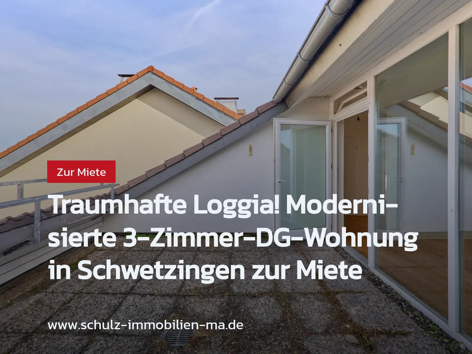 Neu im Angebot: Traumhafte Loggia! Modernisierte 3-Zimmer-DG-Wohnung in Schwetzingen zur Miete