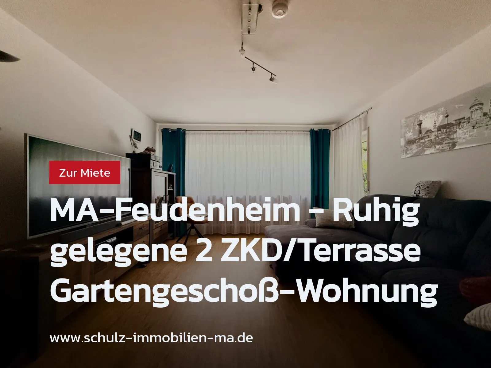 Neu im Angebot: MA-Feudenheim – Ruhig gelegene 2 ZKD/Terrasse Gartengeschoß-Wohnung