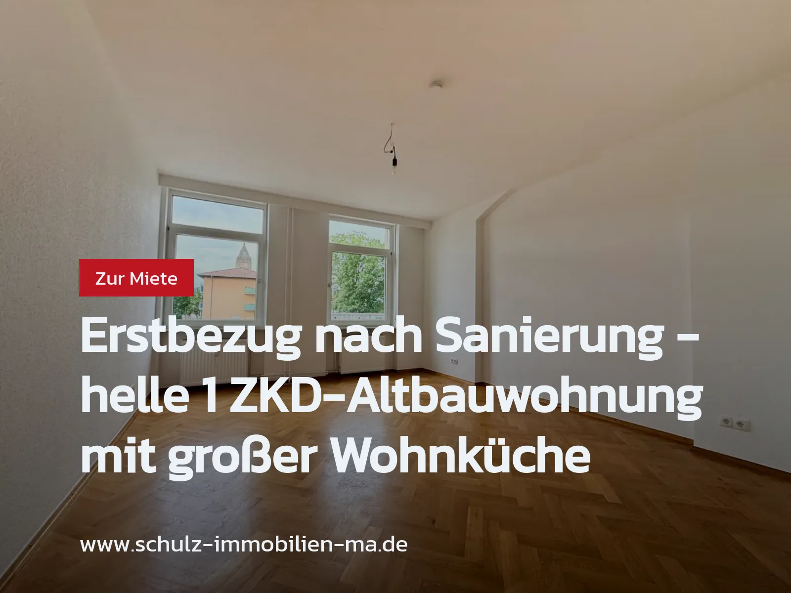 Neu im Angebot: Erstbezug nach Sanierung – helle  1 ZKD-Altbauwohnung mit großer Wohnküche