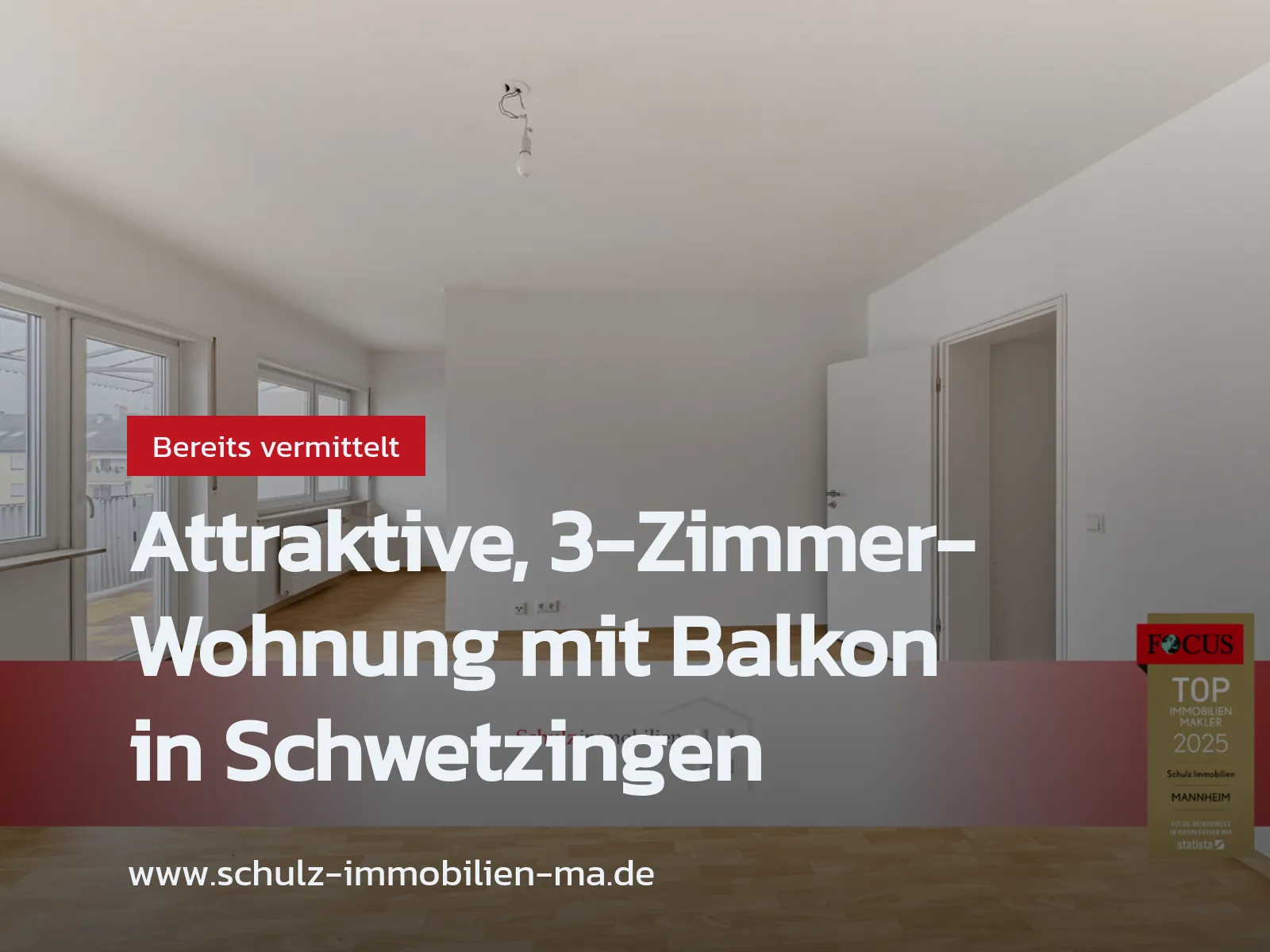 Nicht mehr verfügbar: Attraktive, 3-Zimmer-Wohnung mit Balkon in Schwetzingen