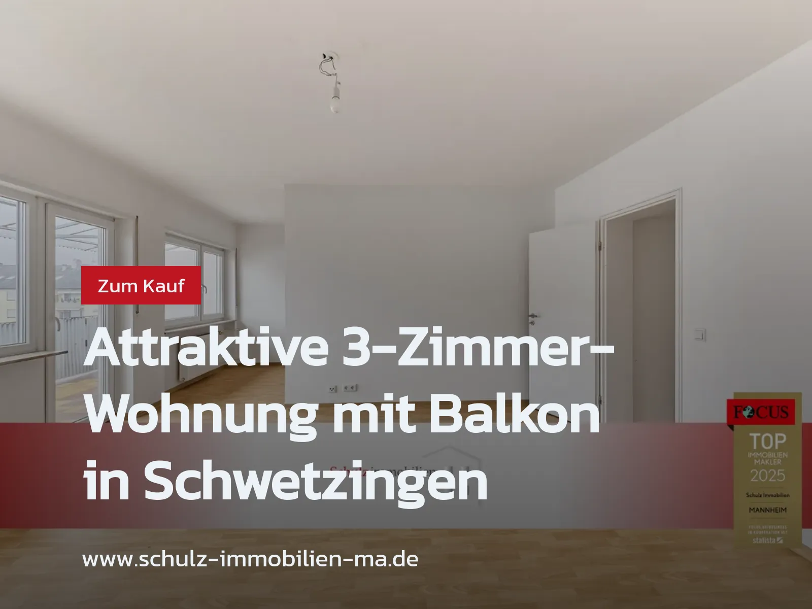 Neu im Angebot: Attraktive 3-Zimmer-Wohnung mit Balkon in Schwetzingen