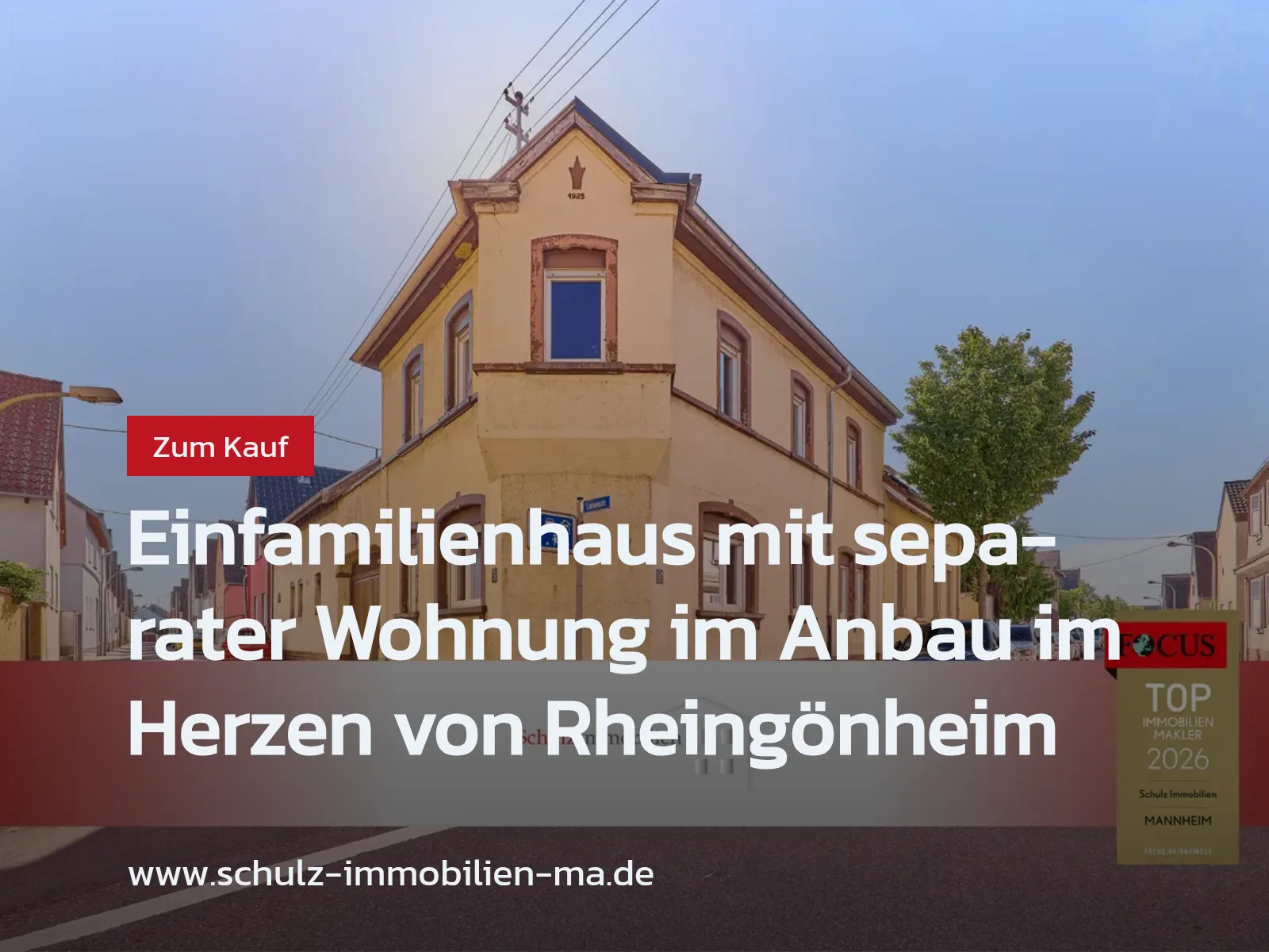 Neu im Angebot: Einfamilienhaus mit separater Wohnung im Anbau im Herzen von Rheingönheim