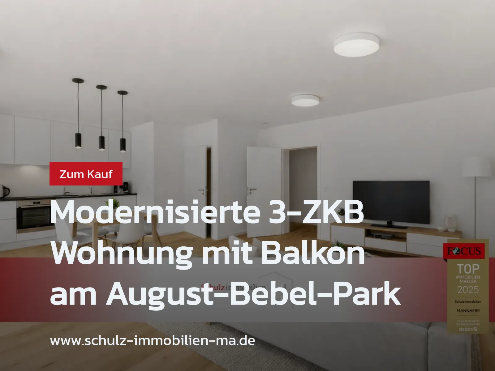 Neu im Angebot: Modernisierte 3-ZKB Wohnung mit Balkon am August-Bebel-Park