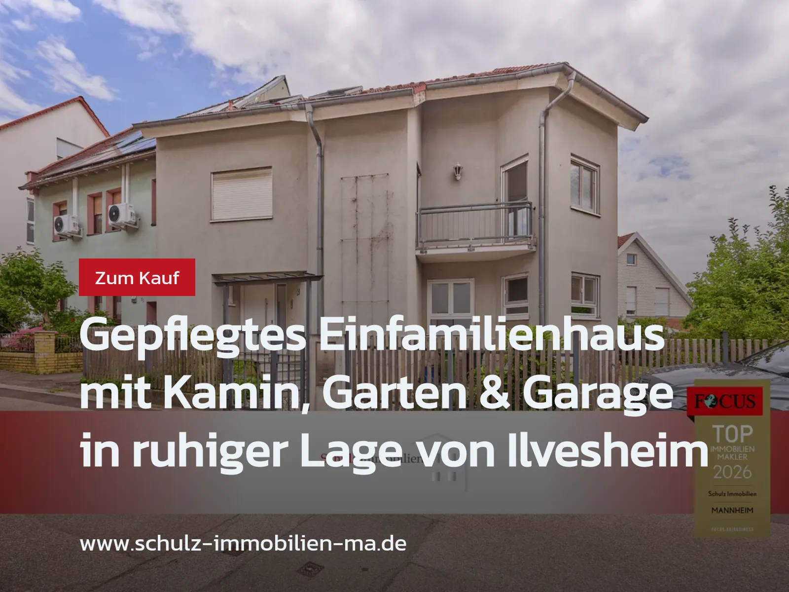 Neu im Angebot: Gepflegtes Einfamilienhaus mit Kamin, Garten & Garage in ruhiger Lage von Ilvesheim