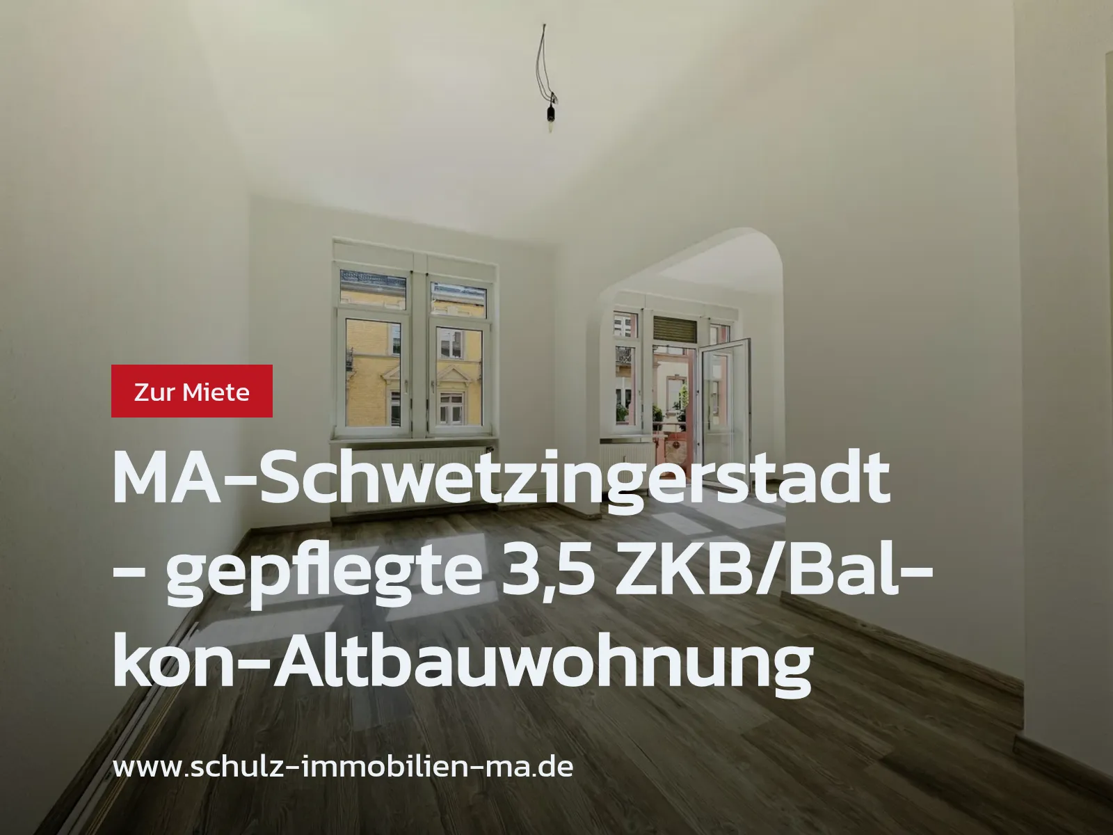 Neu im Angebot: MA-Schwetzingerstadt – gepflegte 3,5 ZKB/Balkon-Altbauwohnung