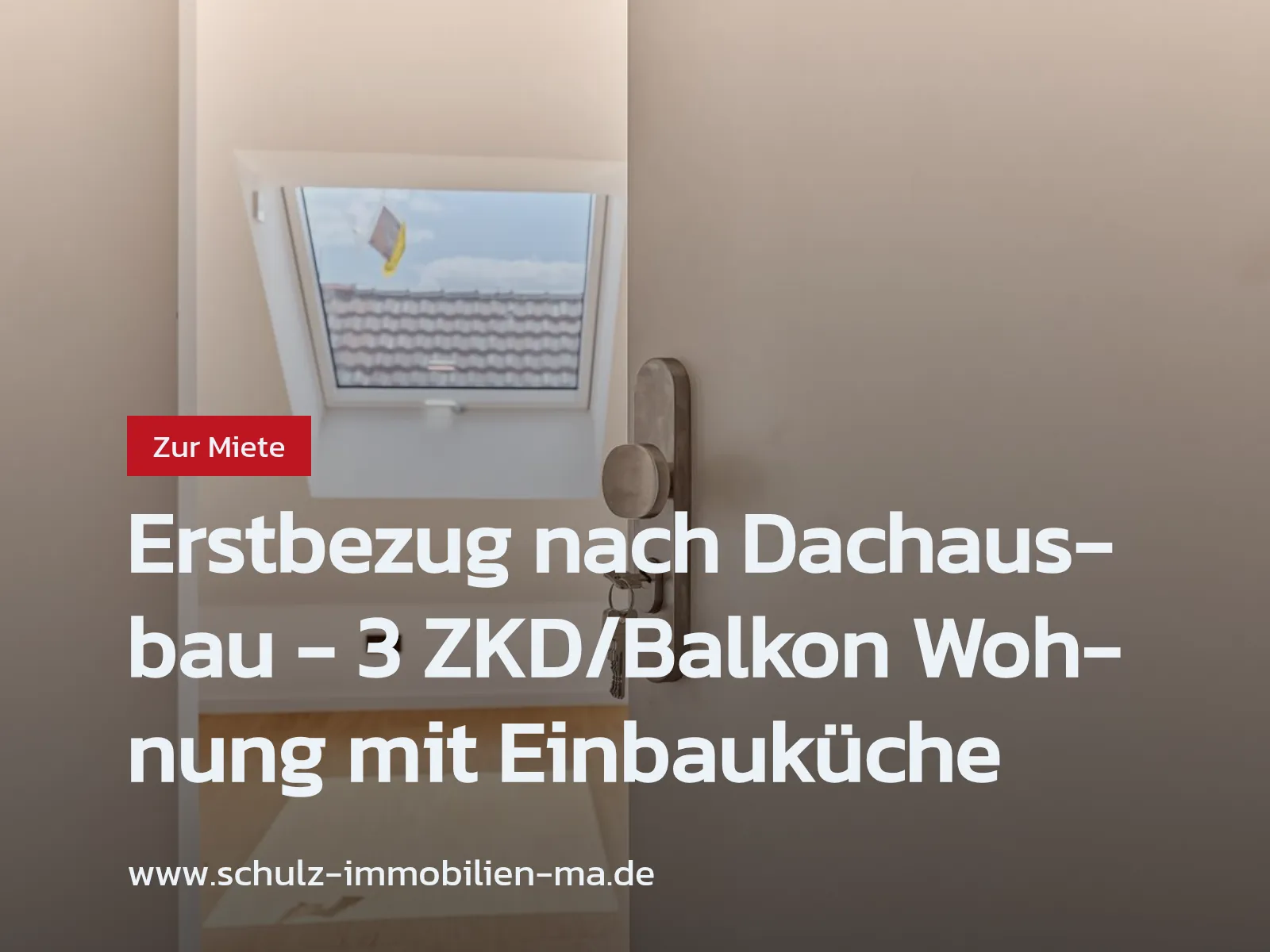 Neu im Angebot: Erstbezug nach Dachausbau – 3 ZKD/Balkon Wohnung mit Einbauküche