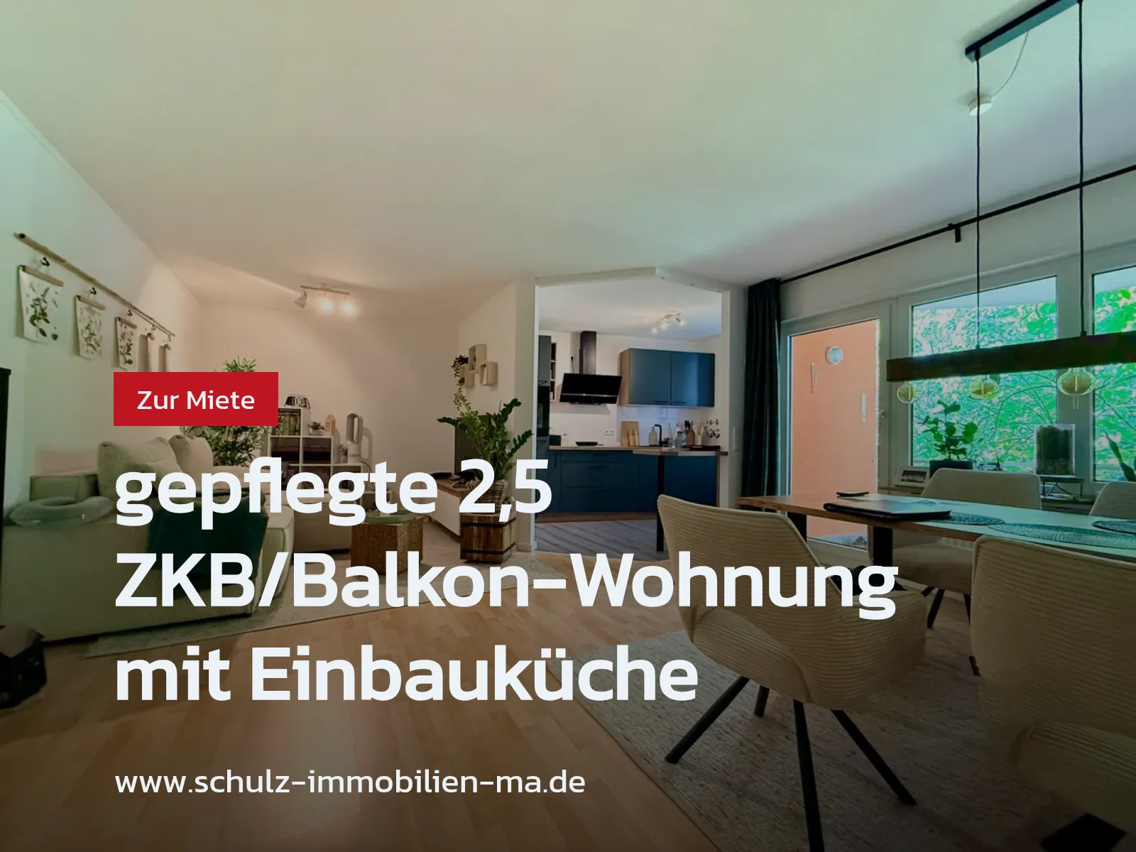 Neu im Angebot: gepflegte 2,5 ZKB/Balkon-Wohnung mit Einbauküche
