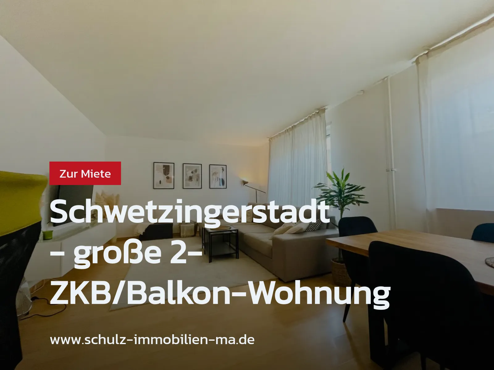 Neu im Angebot: Schwetzingerstadt – große 2-ZKB/Balkon-Wohnung