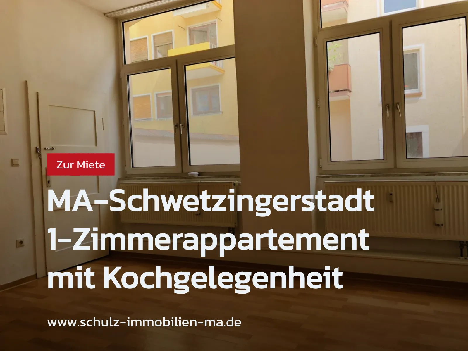 Neu im Angebot: MA-Schwetzingerstadt 1-Zimmerappartement mit Kochgelegenheit