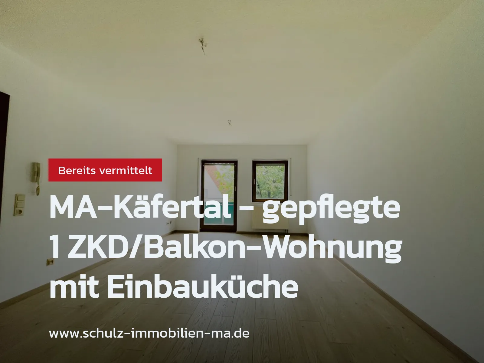 Nicht mehr verfügbar: MA-Käfertal – gepflegte 1 ZKD/Balkon-Wohnung mit Einbauküche