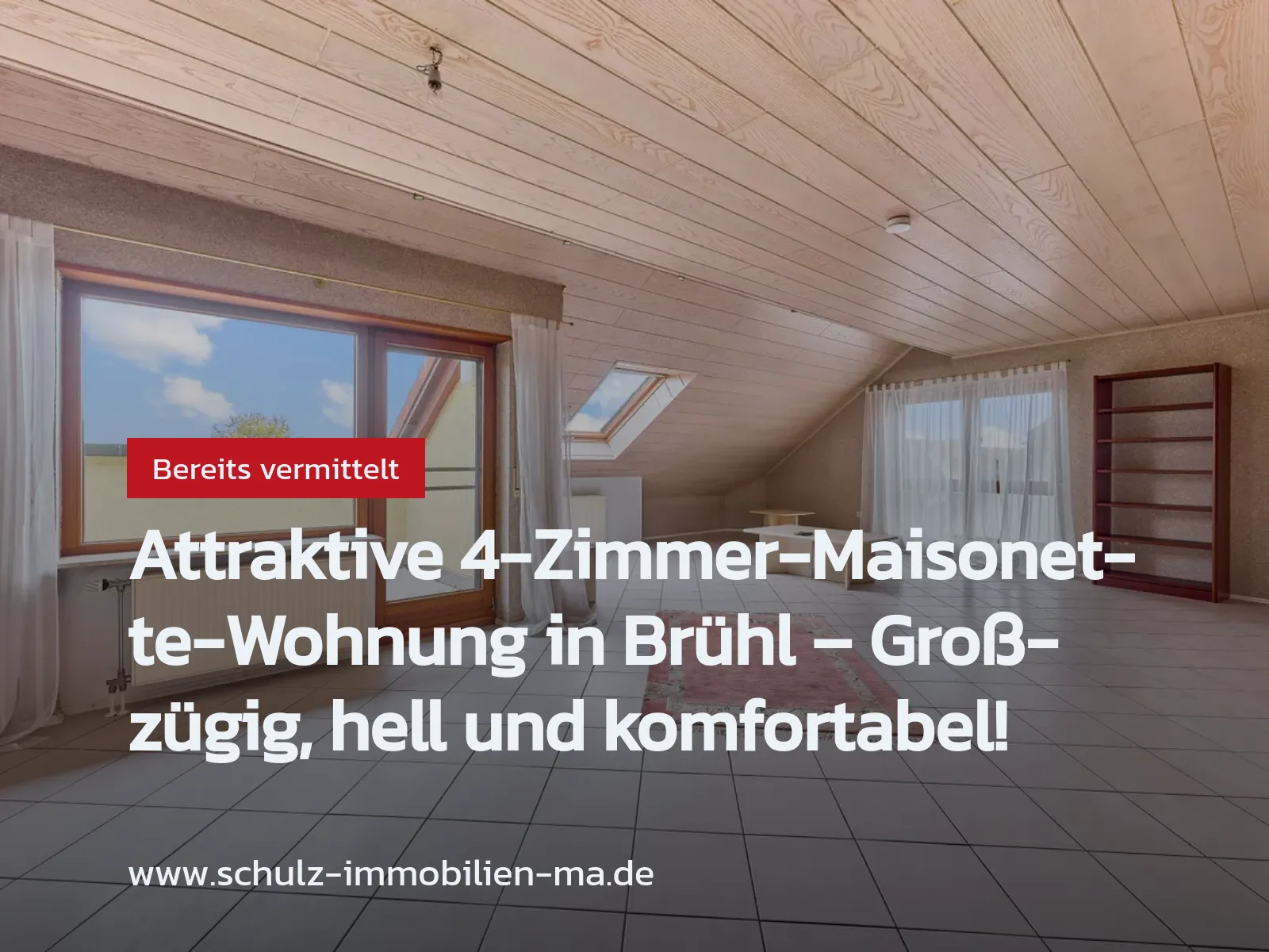Nicht mehr verfügbar: Attraktive 4-Zimmer-Maisonette-Wohnung in Brühl – Großzügig, hell und komfortabel!
