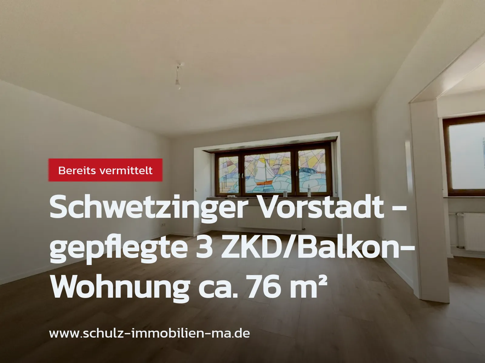 Nicht mehr verfügbar: Schwetzinger Vorstadt – gepflegte 3 ZKD/Balkon-Wohnung ca. 76 m²