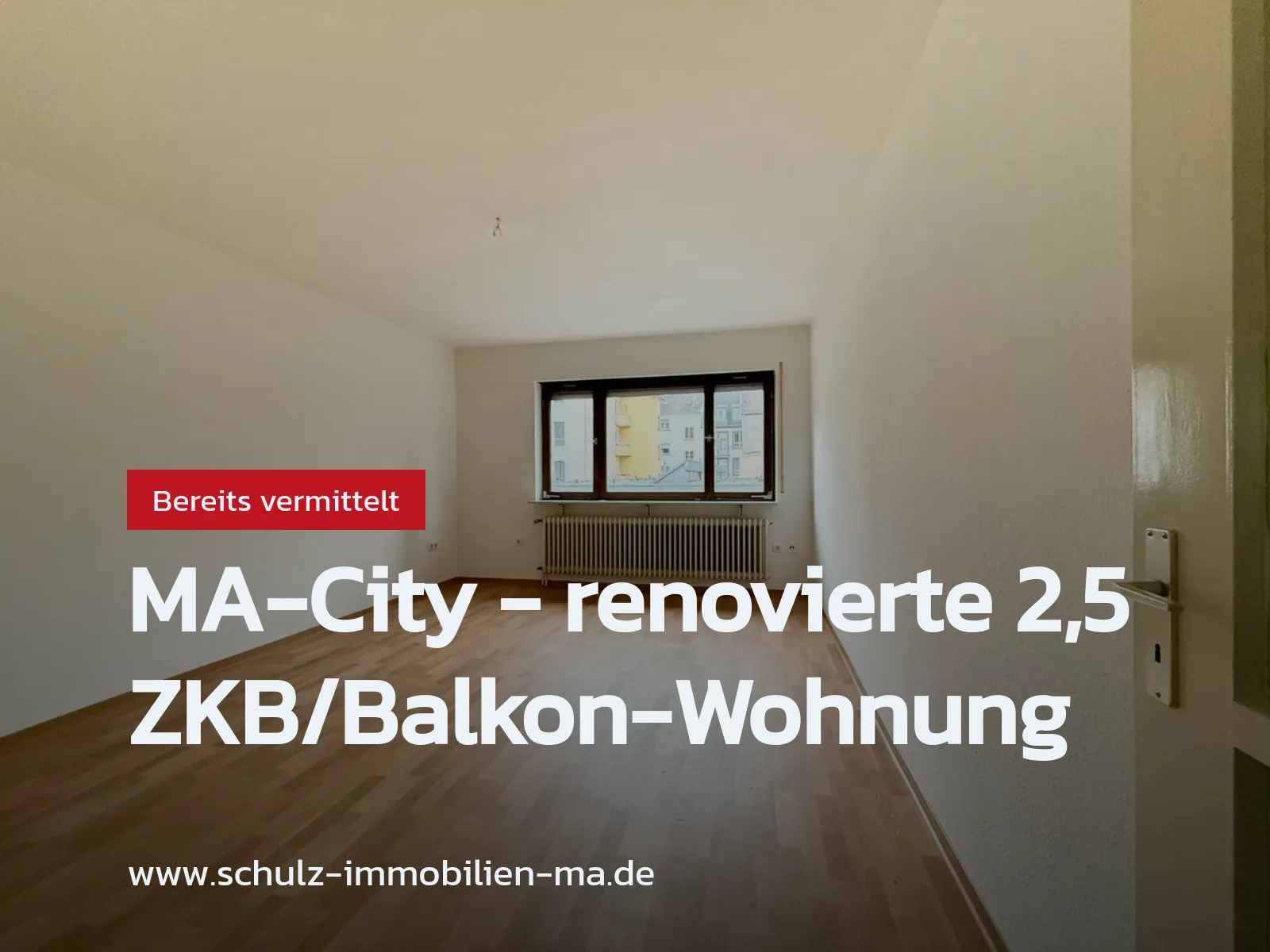 Nicht mehr verfügbar: MA-City – renovierte 2,5 ZKB/Balkon-Wohnung