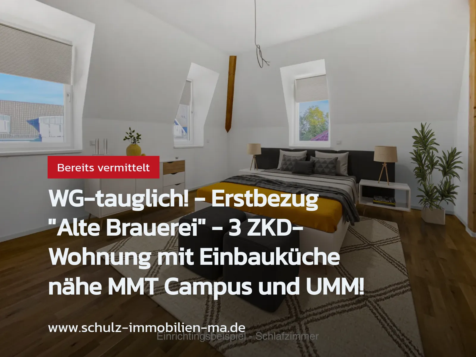 Nicht mehr verfügbar: WG-tauglich! – Erstbezug „Alte Brauerei“ – 3 ZKD-Wohnung mit Einbauküche nähe MMT Campus und UMM!