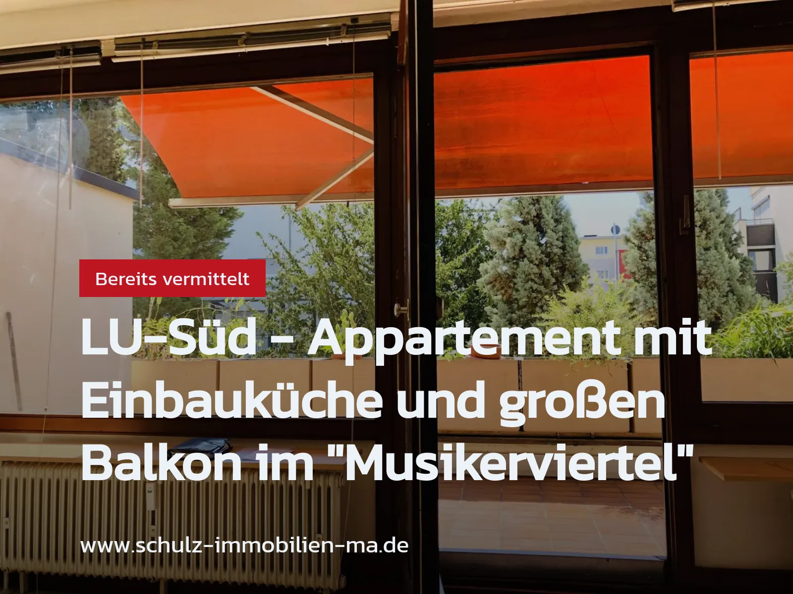 Nicht mehr verfügbar: LU-Süd – Appartement mit Einbauküche und großen Balkon im „Musikerviertel“