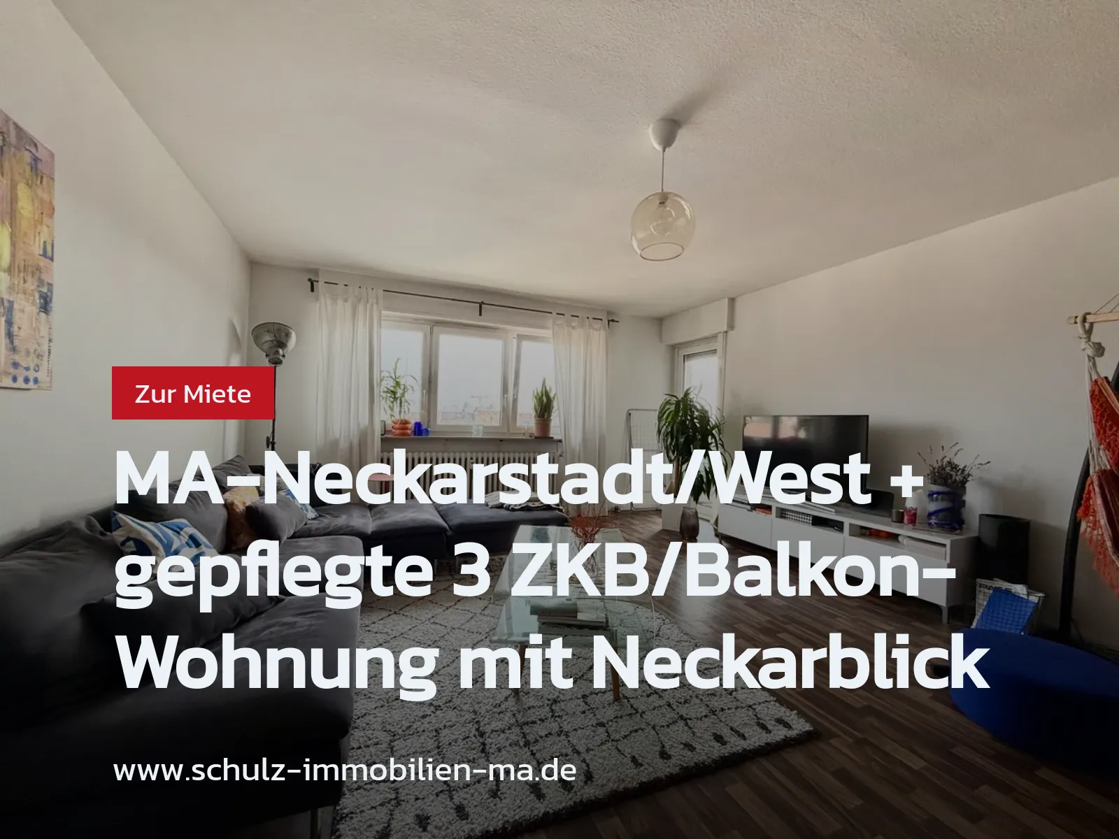 Neu im Angebot: MA-Neckarstadt/West + gepflegte 3 ZKB/Balkon-Wohnung mit Neckarblick