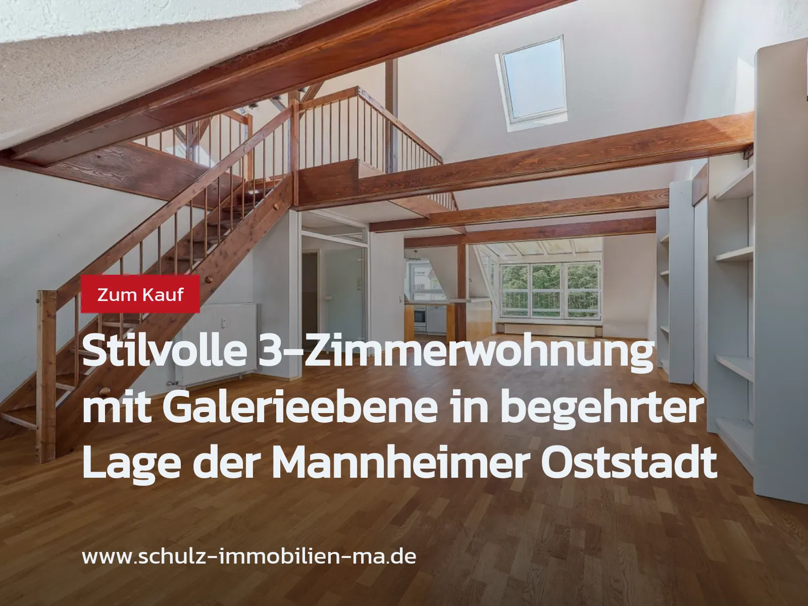 Neu im Angebot: Stilvolle 3-Zimmerwohnung mit Galerieebene in begehrter Lage der Mannheimer Oststadt