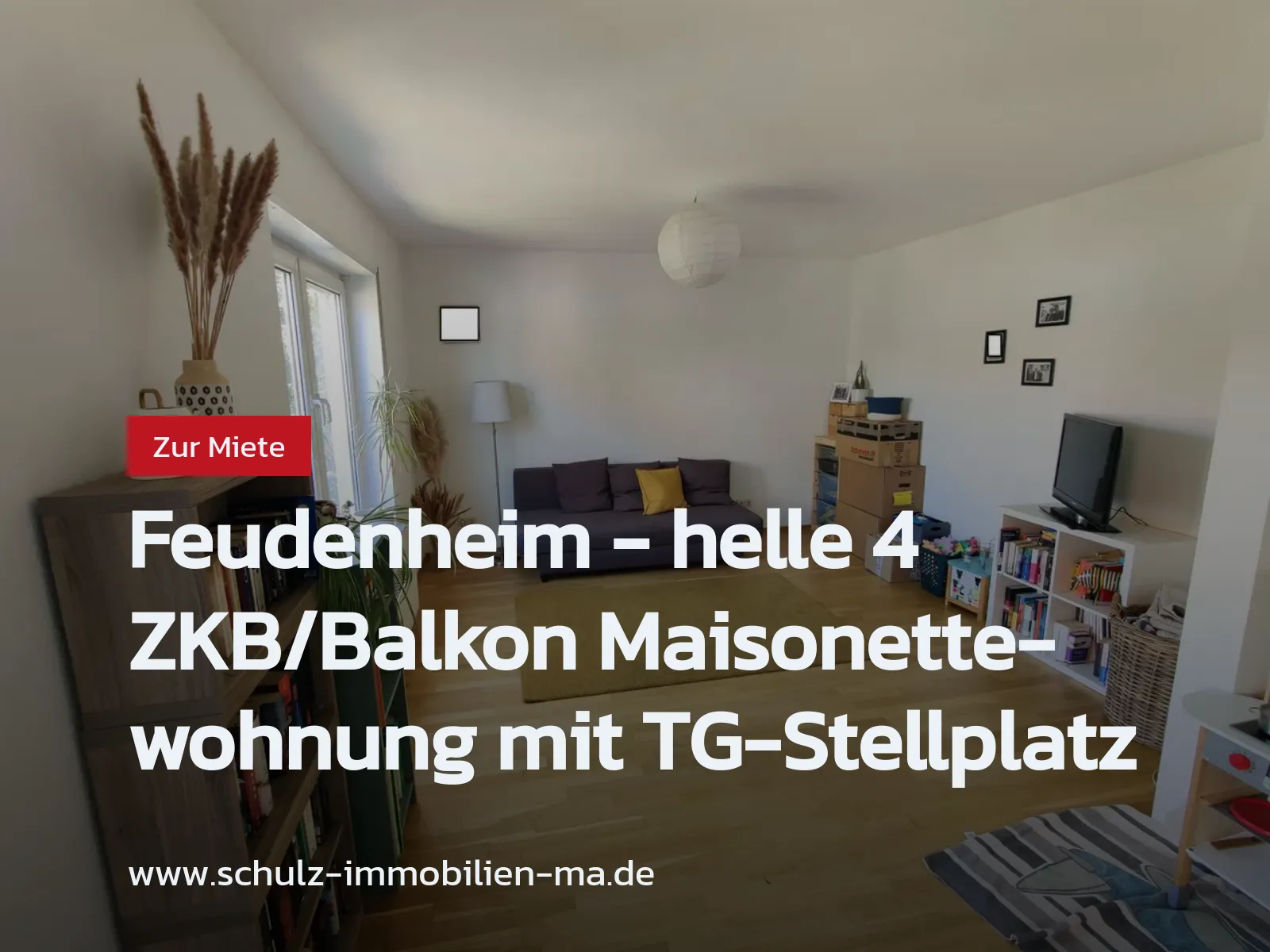 Neu im Angebot: Feudenheim – helle 4 ZKB/Balkon Maisonettewohnung mit TG-Stellplatz
