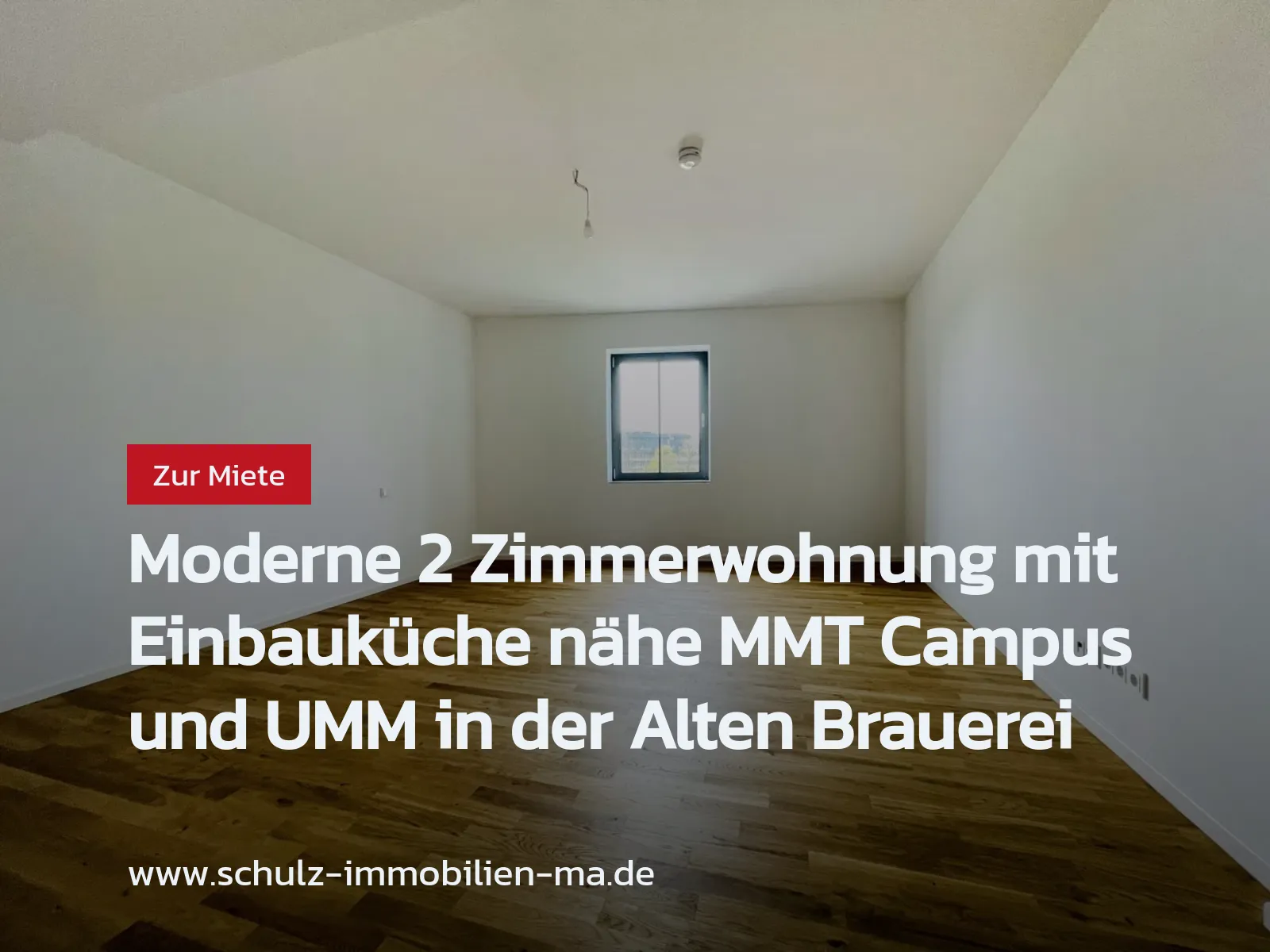 Neu im Angebot: Moderne 2 Zimmerwohnung mit Einbauküche nähe MMT Campus und UMM in der Alten Brauerei