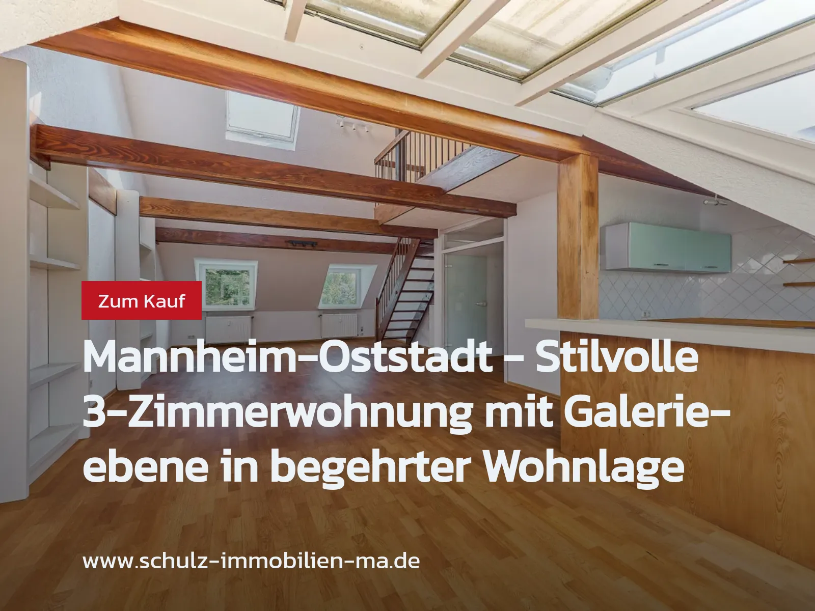 Neu im Angebot: Mannheim-Oststadt – Stilvolle 3-Zimmerwohnung mit Galerieebene in begehrter Wohnlage