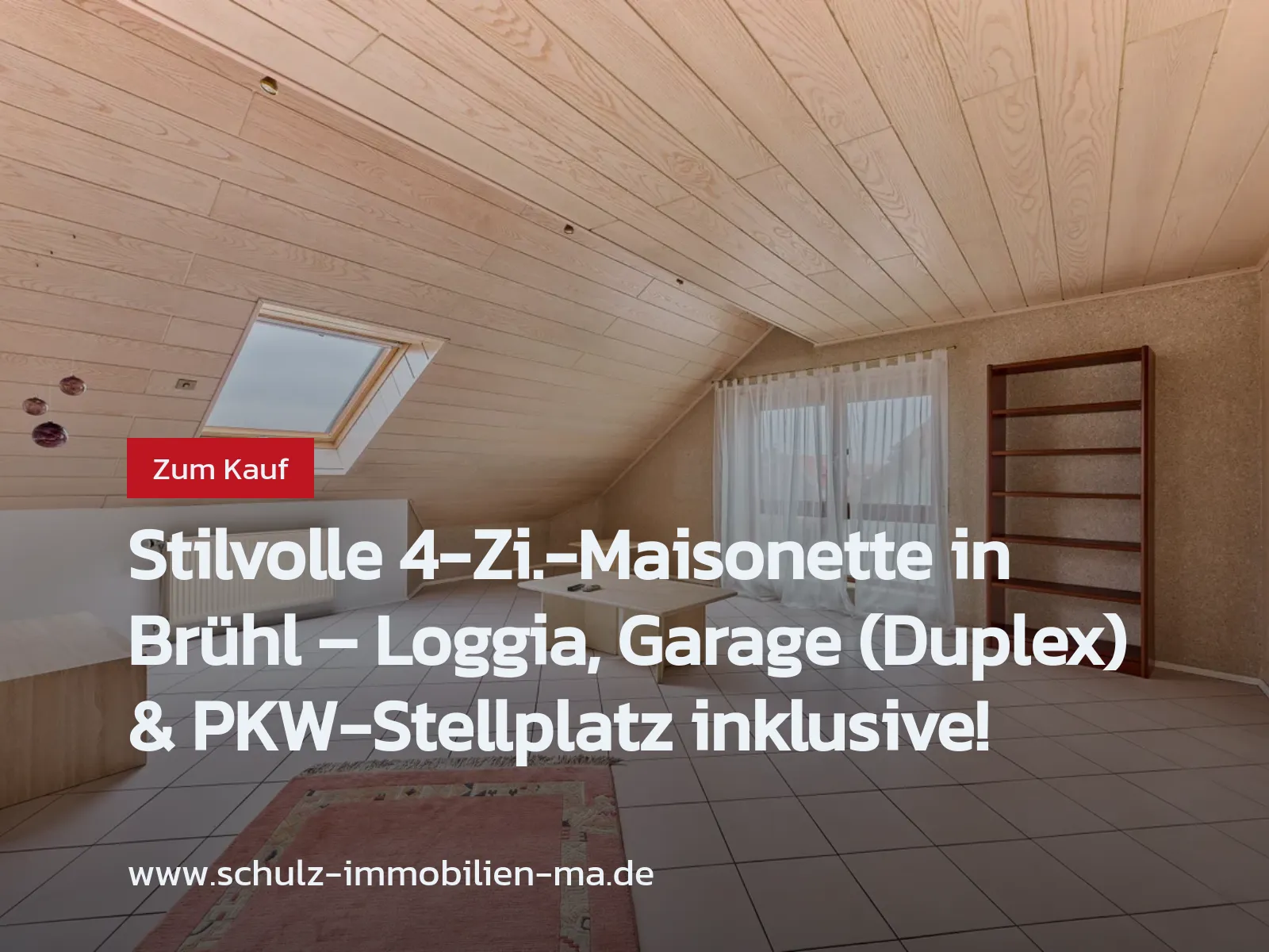 Neu im Angebot: Stilvolle 4-Zi.-Maisonette in Brühl – Loggia, Garage (Duplex) & PKW-Stellplatz inklusive!