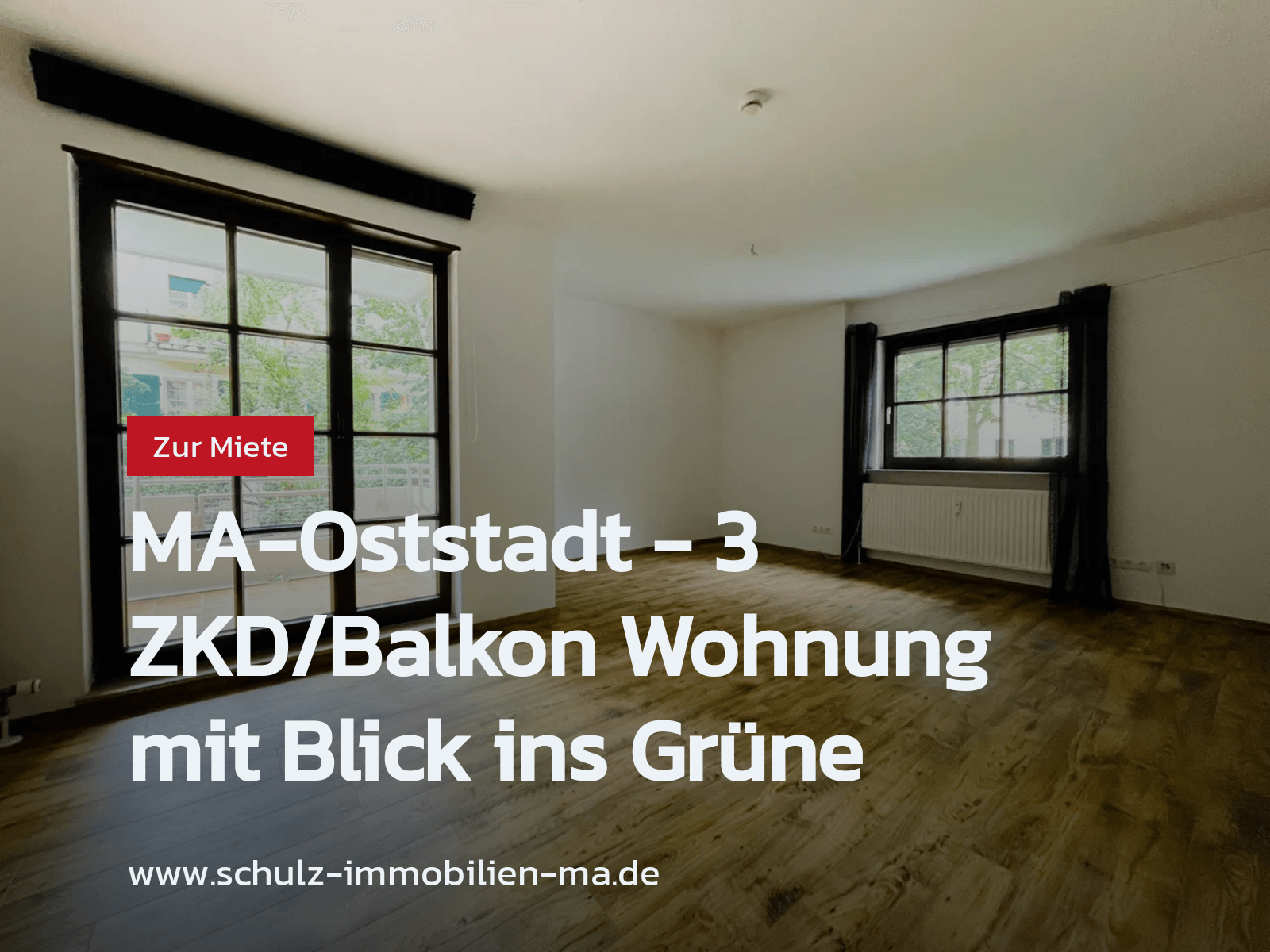 Nicht mehr verfügbar: MA-Oststadt – 3 ZKD/Balkon Wohnung mit Blick ins Grüne