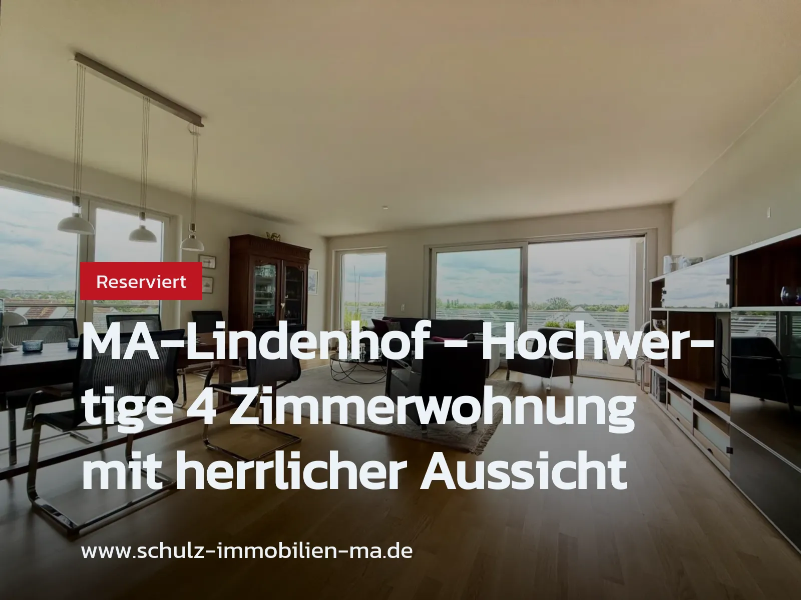 Neu im Angebot: MA-Lindenhof – Hochwertige 4 Zimmerwohnung mit herrlicher Aussicht