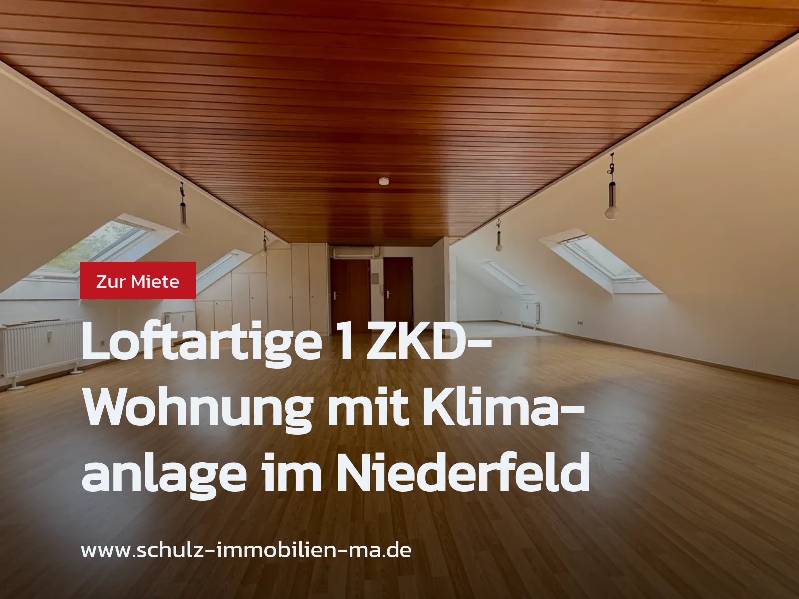 Neu im Angebot: Loftartige 1 ZKD-Wohnung mit Klimaanlage im Niederfeld