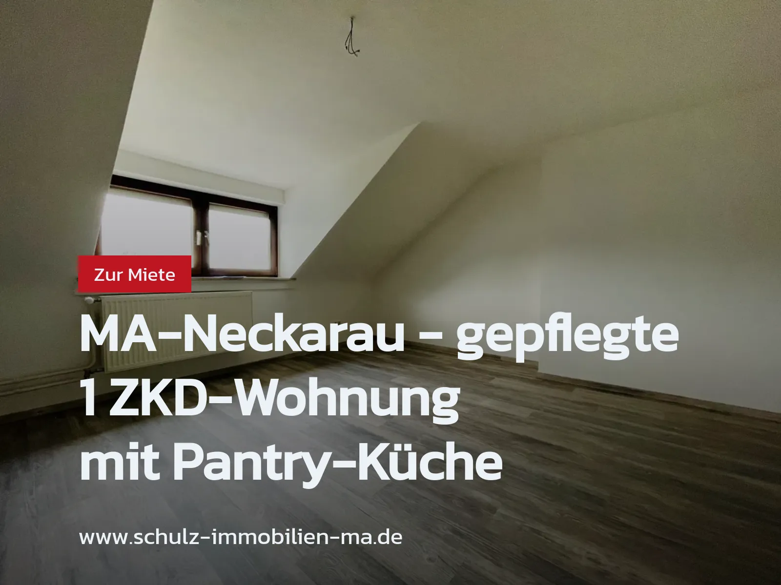 Neu im Angebot: MA-Neckarau – gepflegte 1 ZKD-Wohnung mit Pantry-Küche