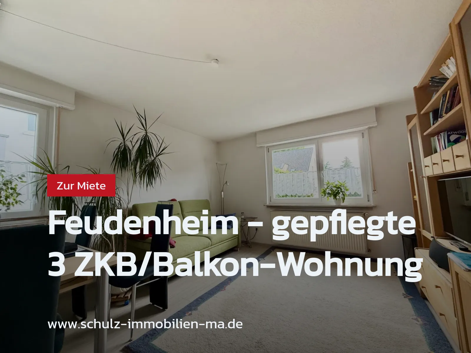 Neu im Angebot: Feudenheim – gepflegte 3 ZKB/Balkon-Wohnung