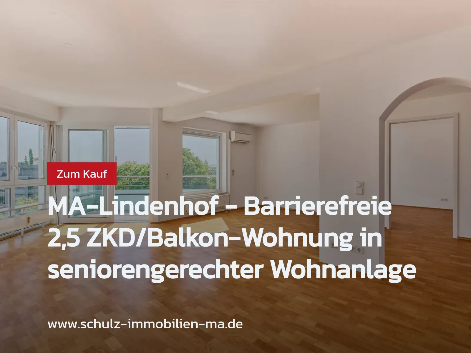 Neu im Angebot: MA-Lindenhof – Barrierefreie 2,5 ZKD/Balkon-Wohnung in seniorengerechter Wohnanlage