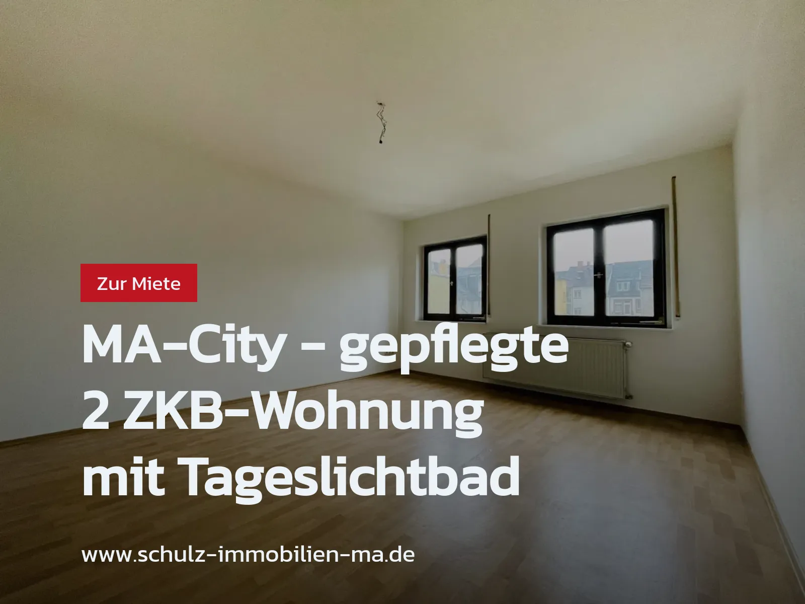 Neu im Angebot: MA-City – gepflegte 2 ZKB-Wohnung mit Tageslichtbad