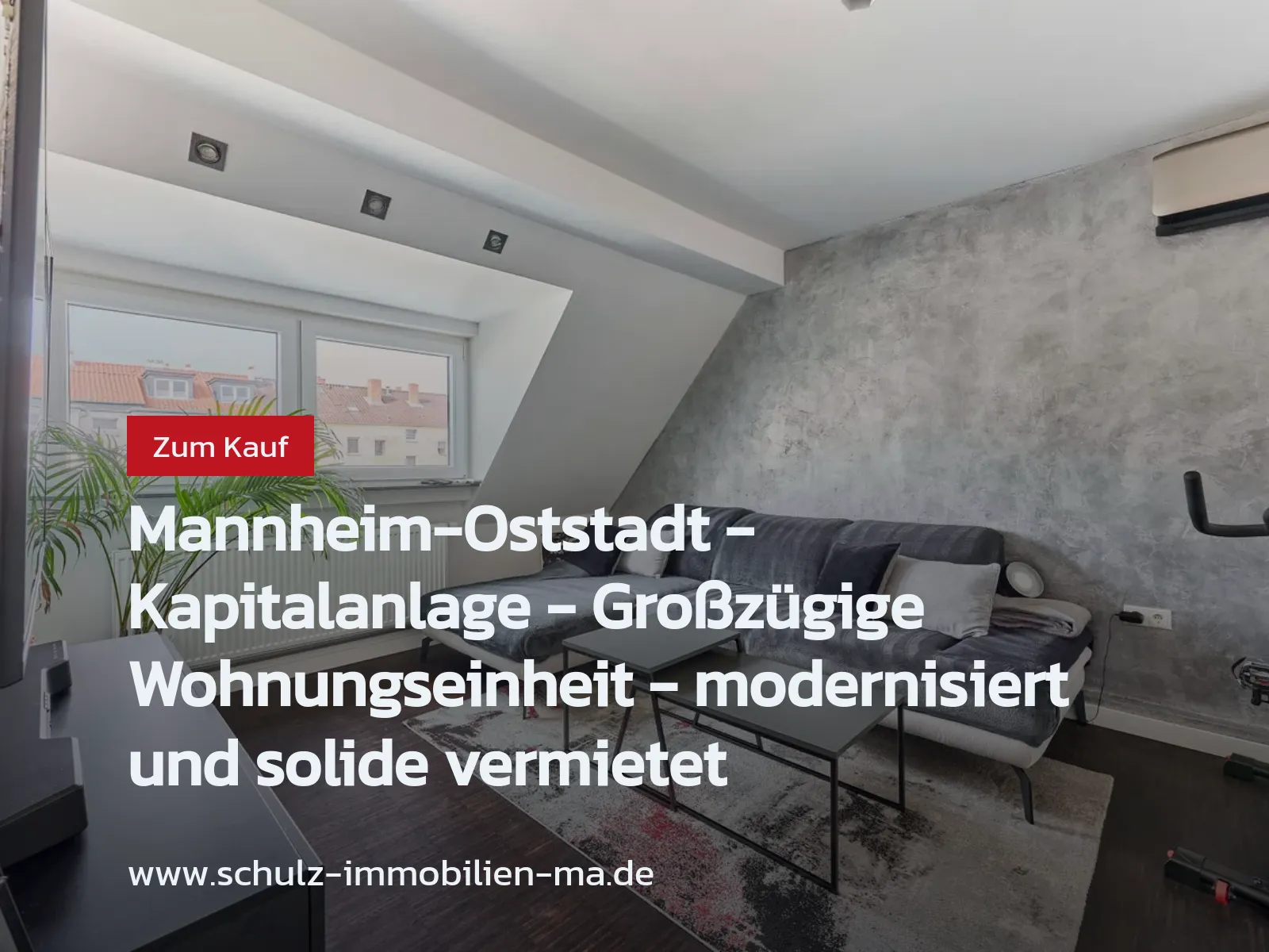 Neu im Angebot: Mannheim-Oststadt – Kapitalanlage – Großzügige Wohnungseinheit – modernisiert und solide vermietet