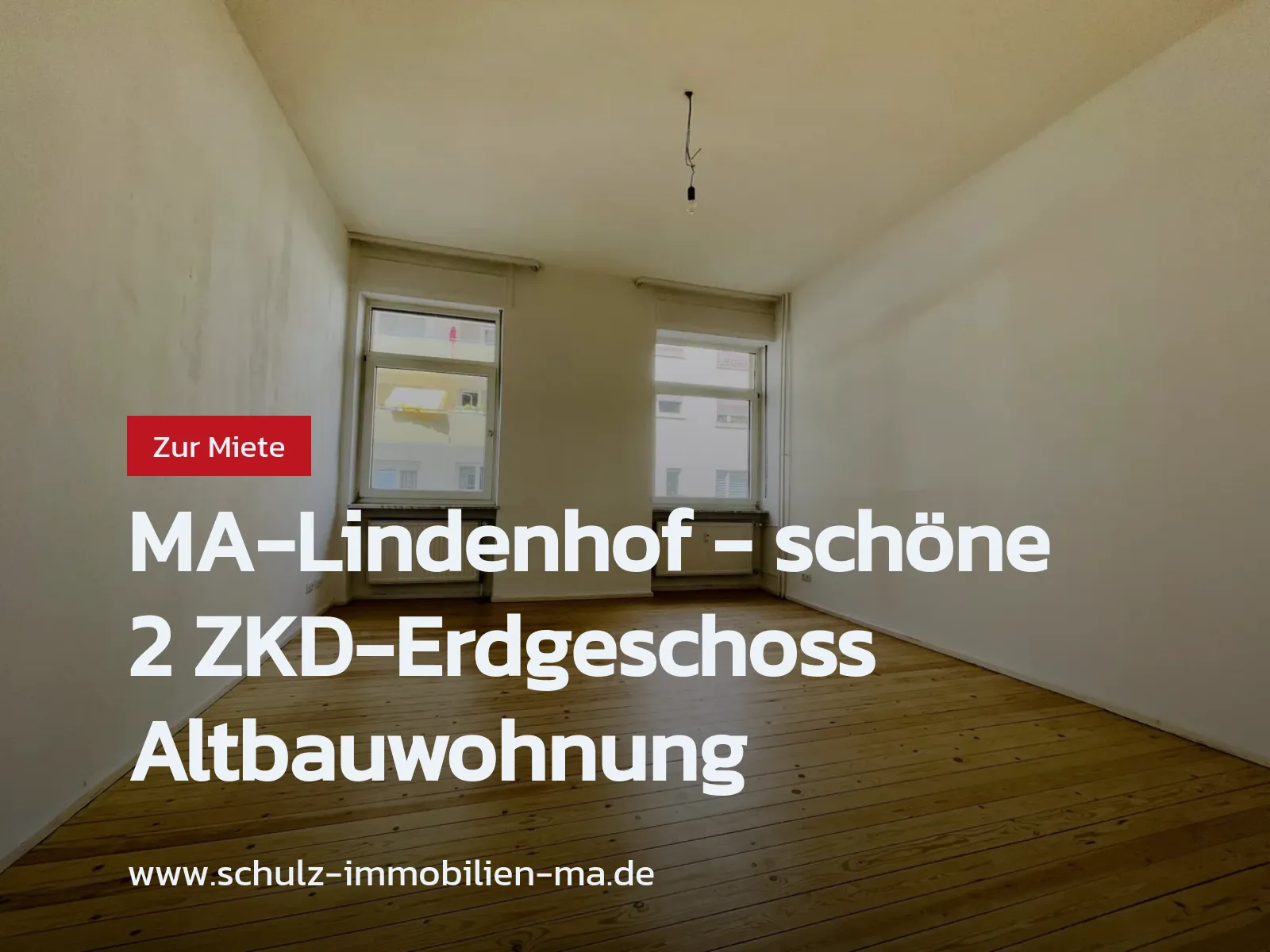 Neu im Angebot: MA-Lindenhof – schöne  2 ZKD-Erdgeschoss Altbauwohnung
