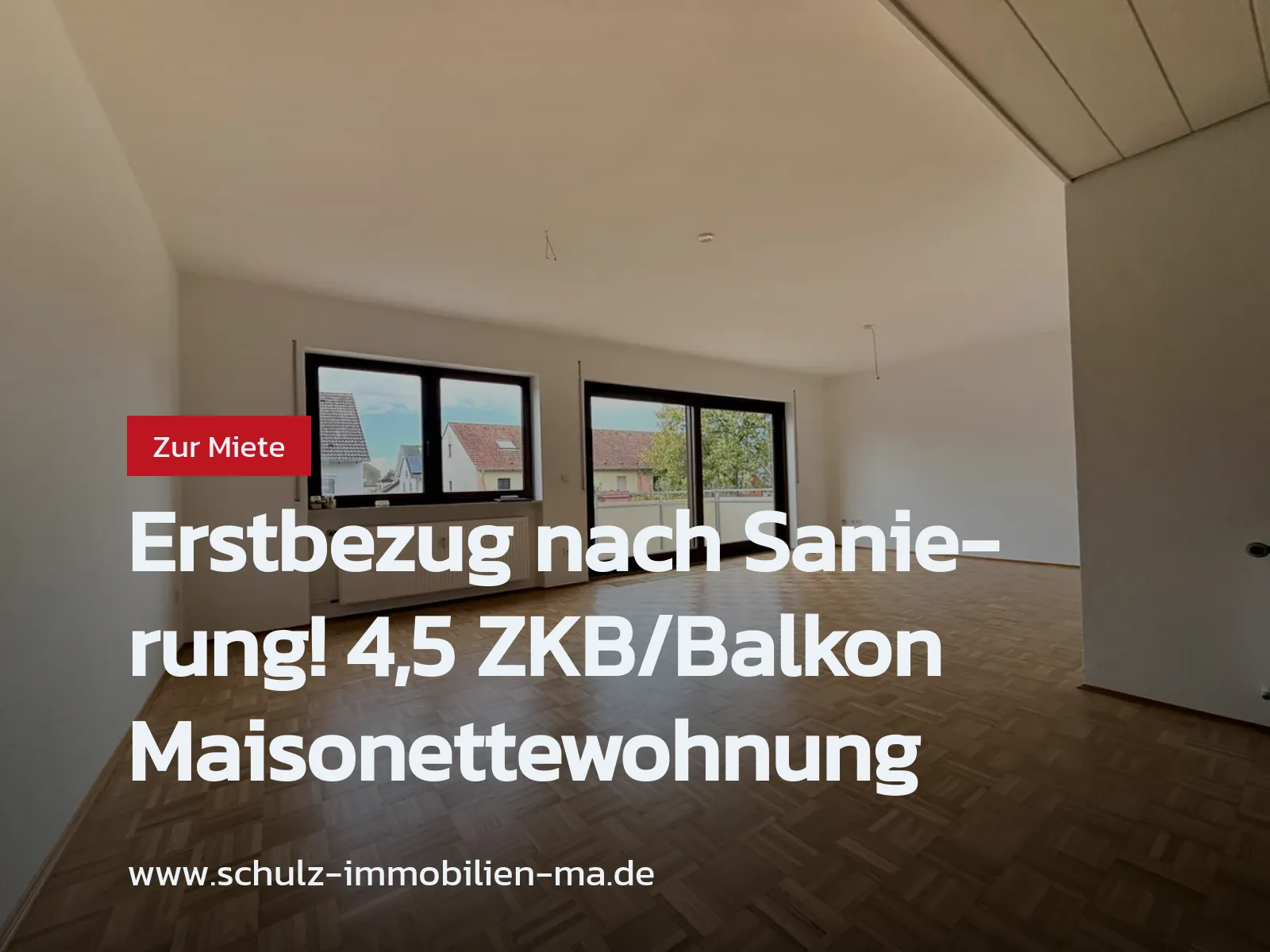 Neu im Angebot: Erstbezug nach Sanierung! 4,5 ZKB/Balkon Maisonettewohnung