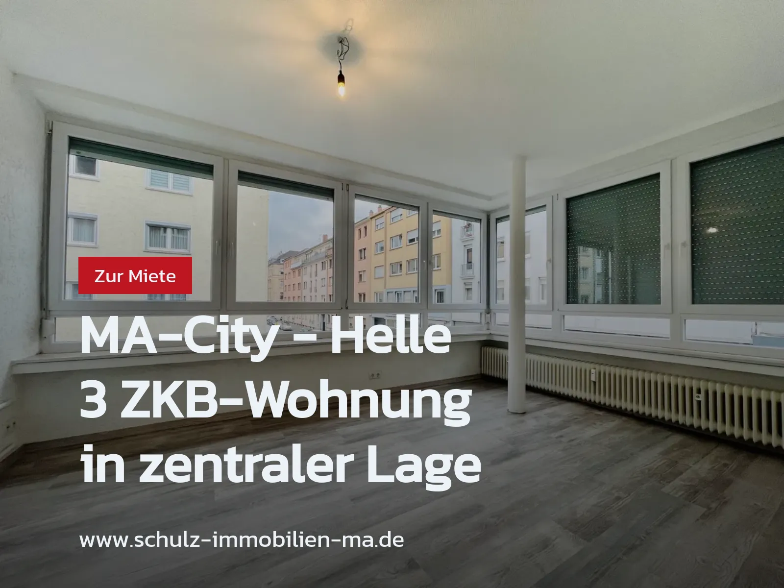 Neu im Angebot: MA-City – Helle 3 ZKB-Wohnung in zentraler Lage